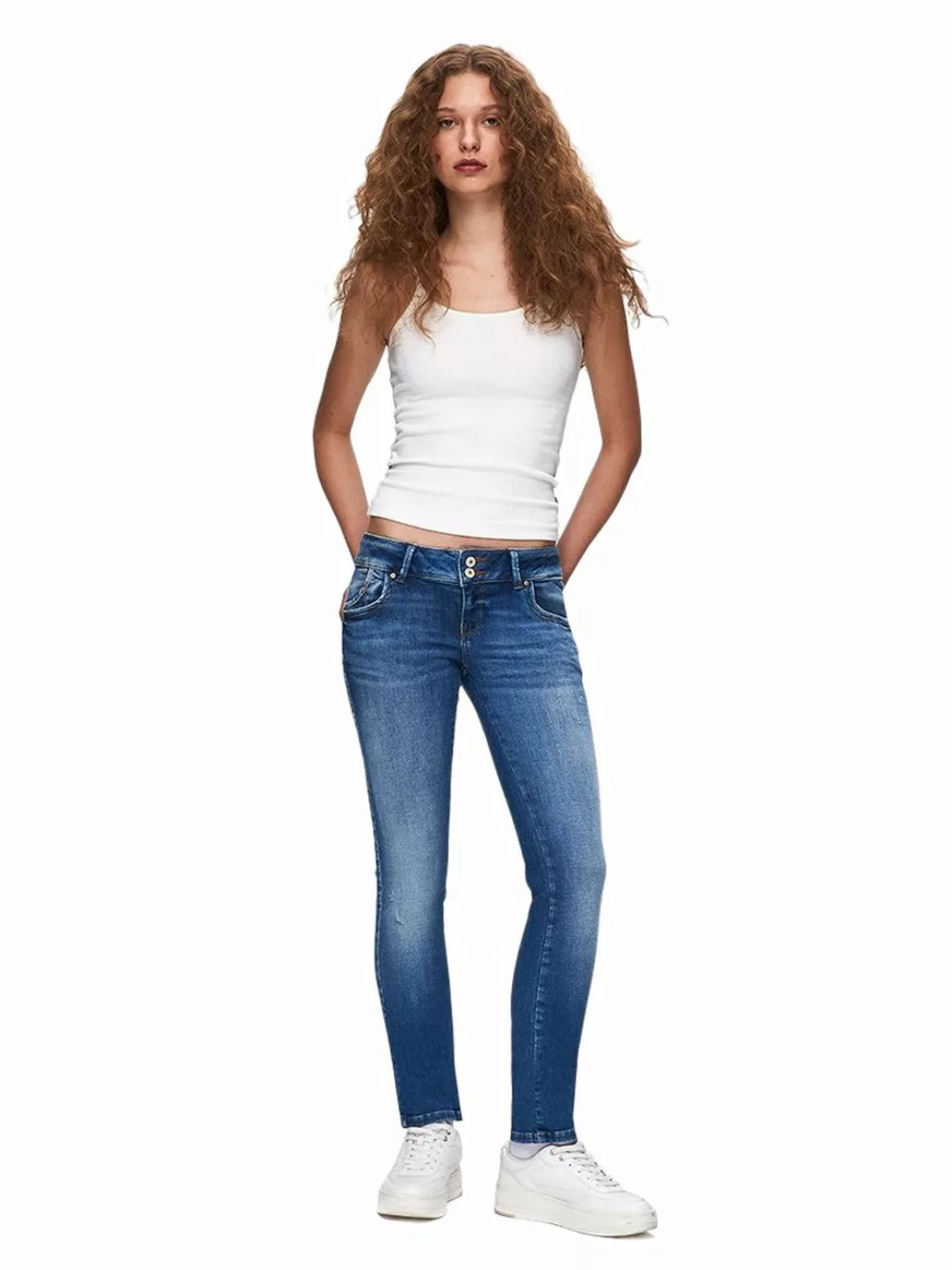 LTB Damen Jeans MOLLY 200 Low Waist - Slim Fit - Blau günstig online kaufen