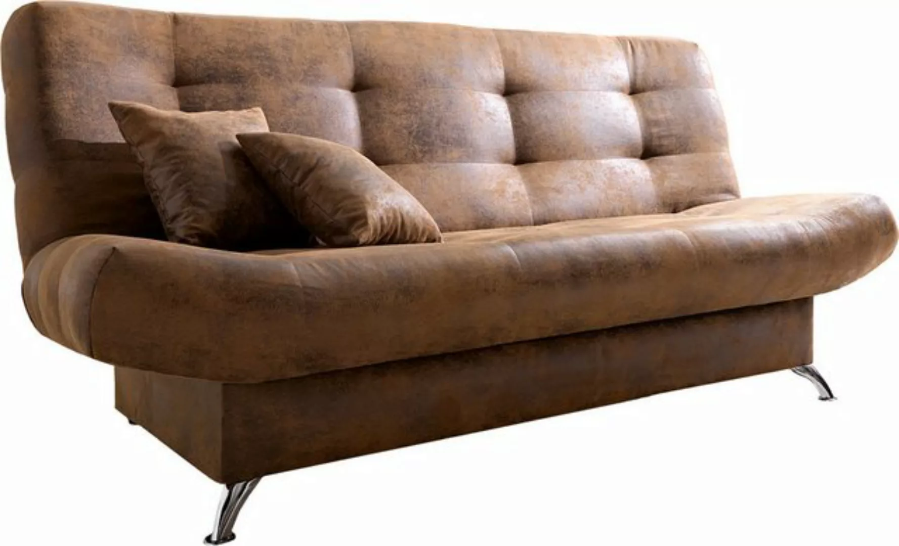 DELIFE Schlafsofa Viola, Braun 190x90 cm mit Bettkasten Schlaffunktion Schl günstig online kaufen