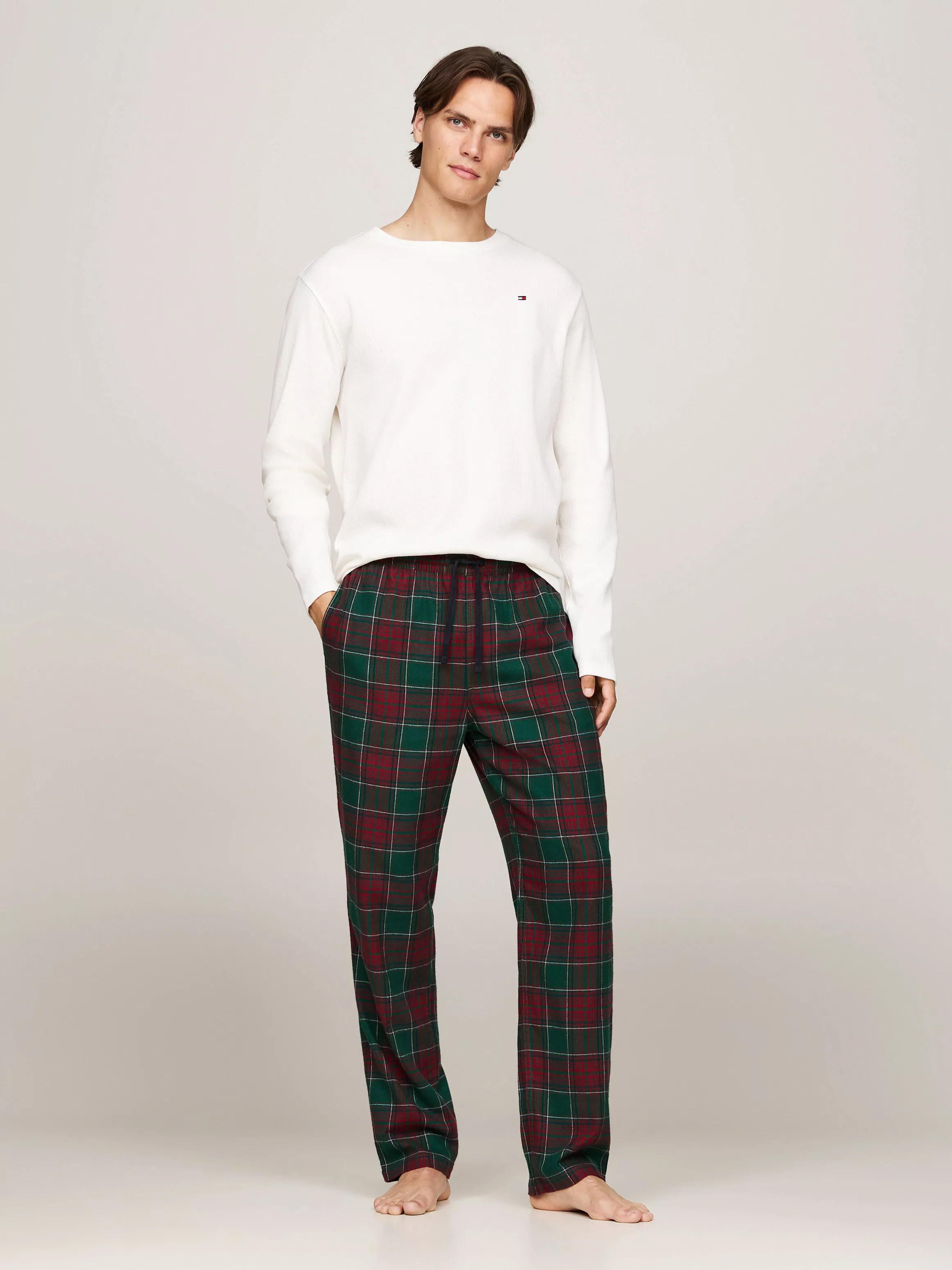 Tommy Hilfiger Underwear Schlafanzug "LS WAFFLE FLANNEL PJ SET" günstig online kaufen