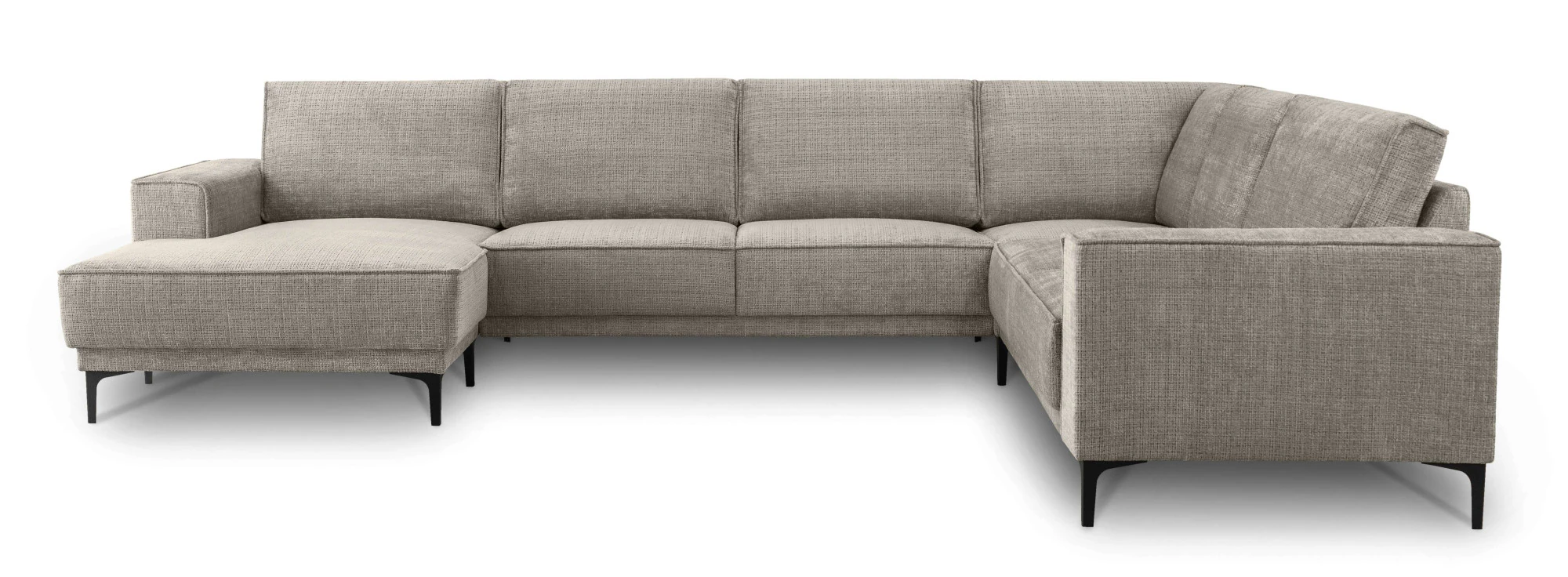 Places of Style Wohnlandschaft "XXL Sofa Oland, Struktur, Flachgewebe, Luxu günstig online kaufen