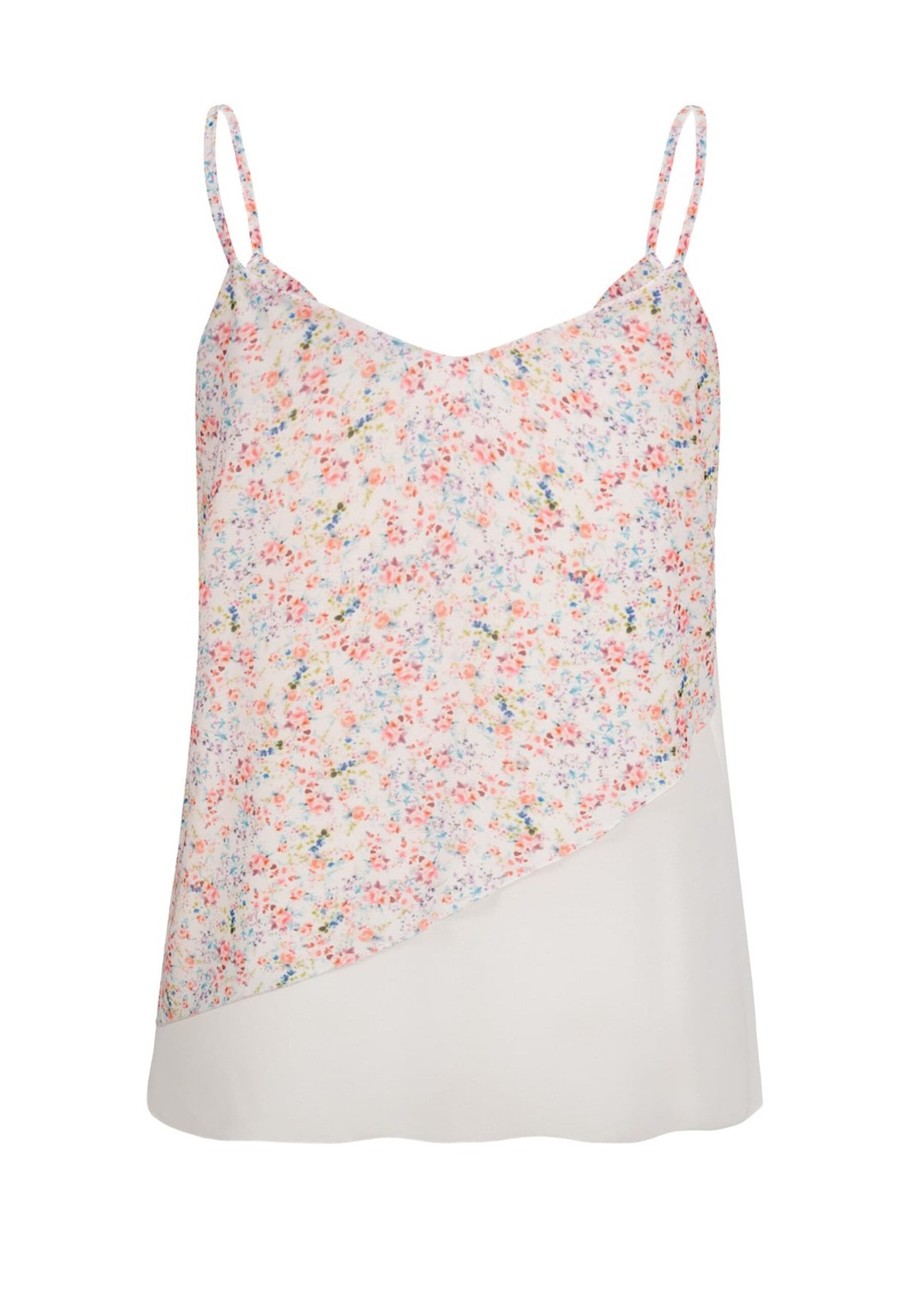 CLOUD 5IVE Muskelshirt "CLOUD 5IVE Chiffon Top 2-lagig V-Neck Blumen Print" günstig online kaufen