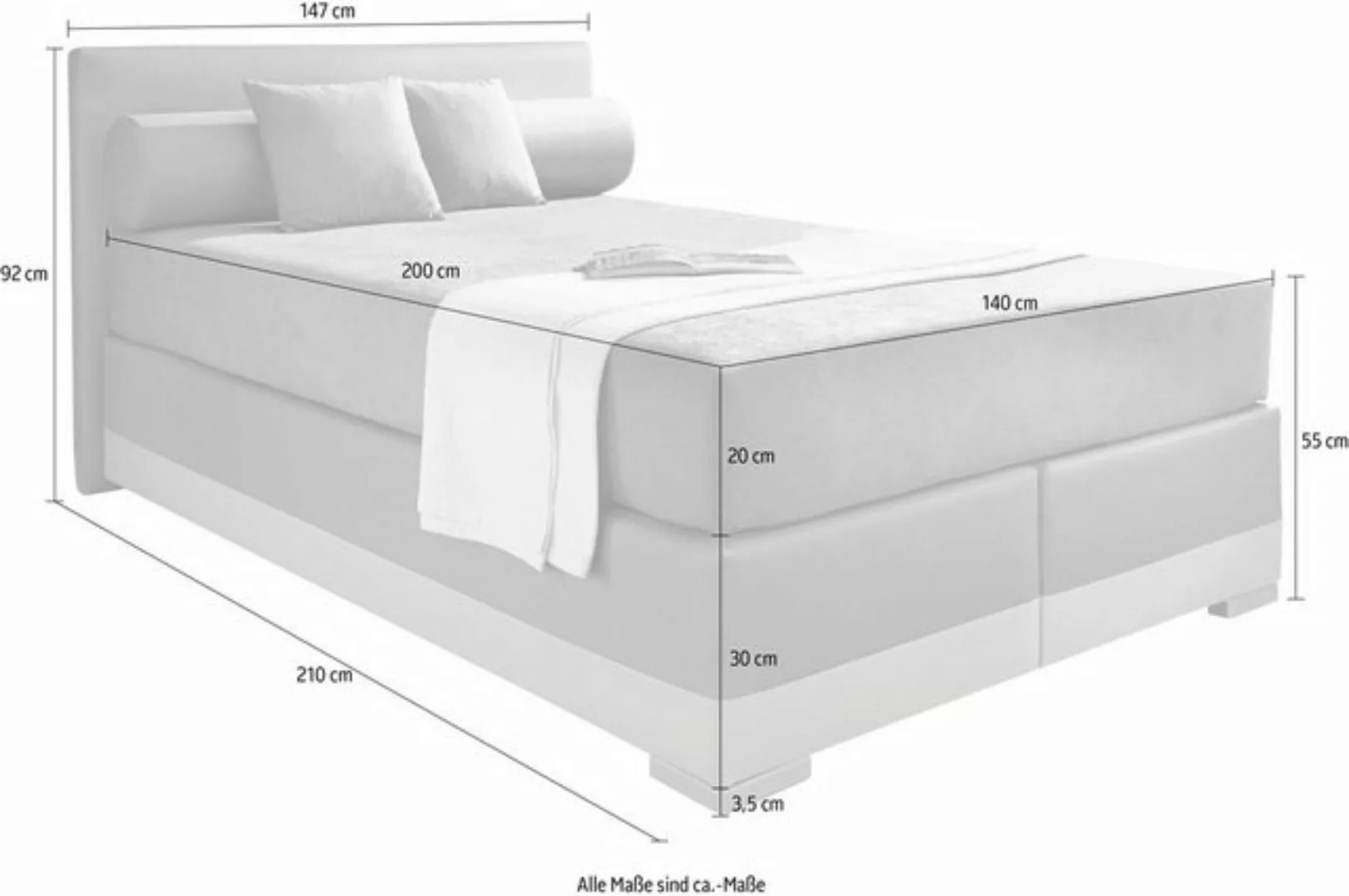 Maintal Boxspringbett "Lago" günstig online kaufen