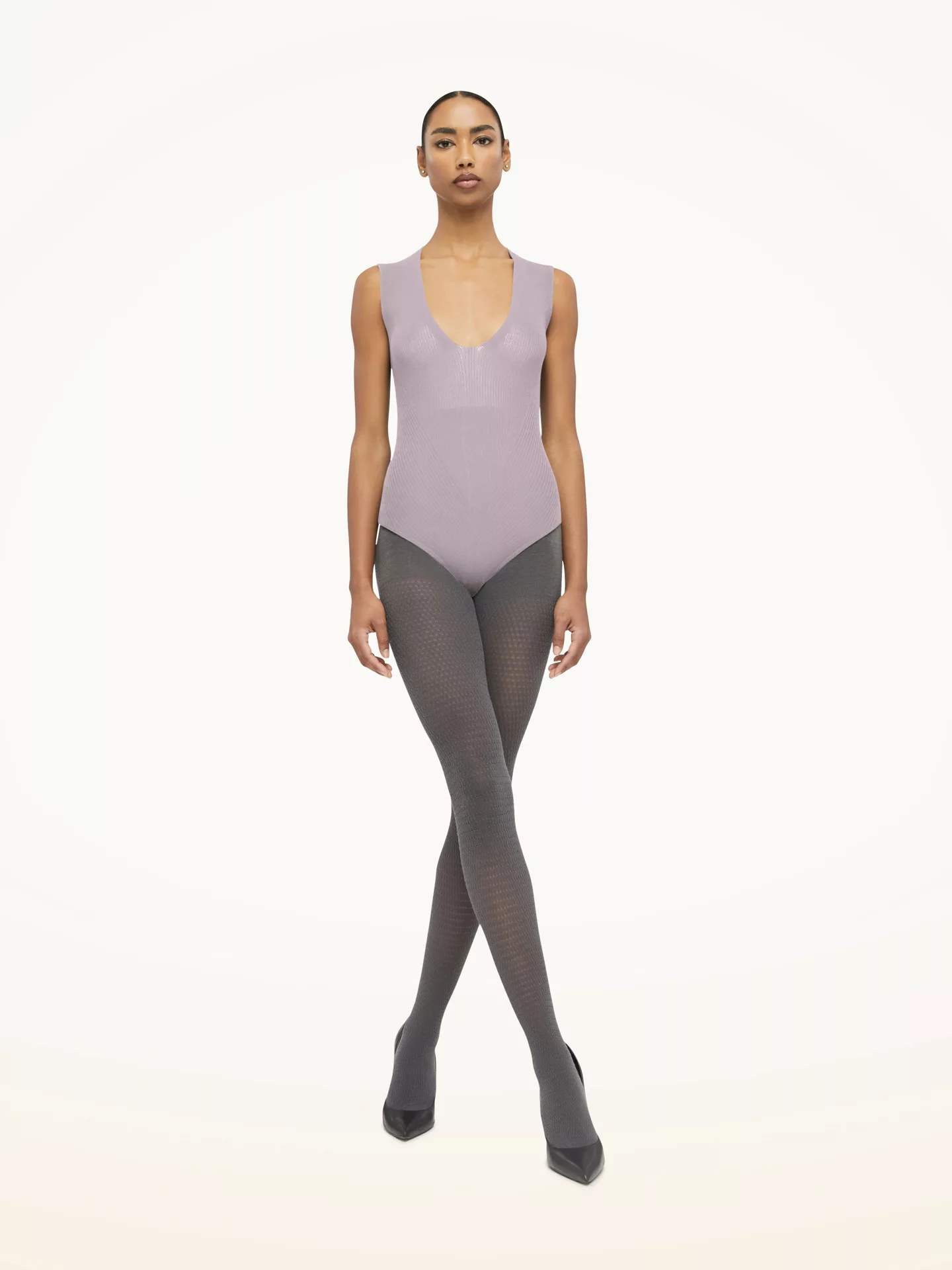 Wolford - Aurora Rib Net Body, Frau, mauve, Größe: S günstig online kaufen