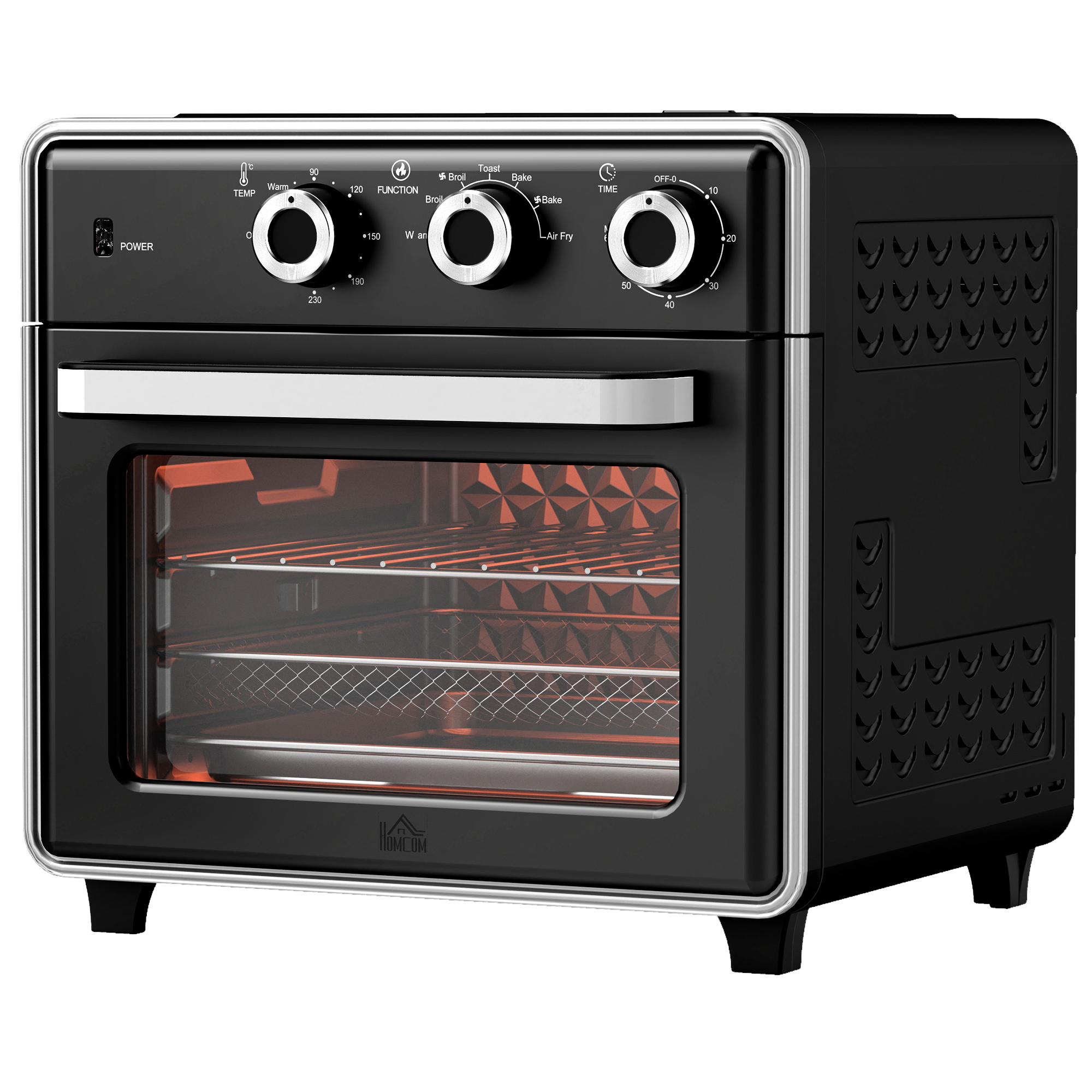 HOMCOM Minibackofen mit Umluft 20L Mini Ofen mit Backblech, Grillrost und K günstig online kaufen