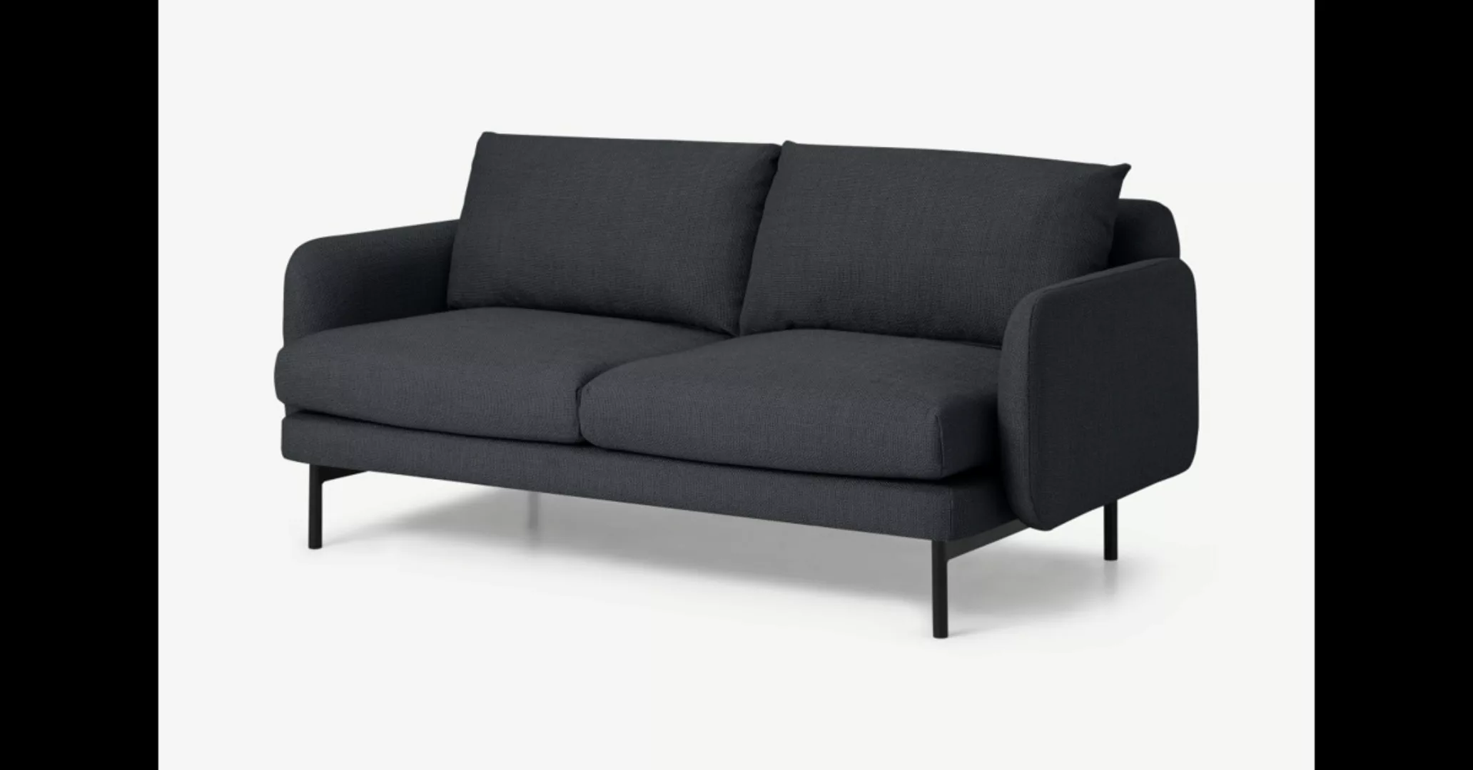 Miro grosses 2-Sitzer Sofa, Graphitgrau - MADE.com günstig online kaufen