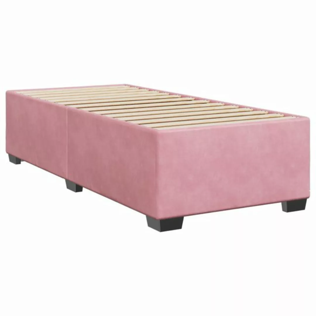 vidaXL Bett Bettgestell Rosa 100x200 cm Samt günstig online kaufen