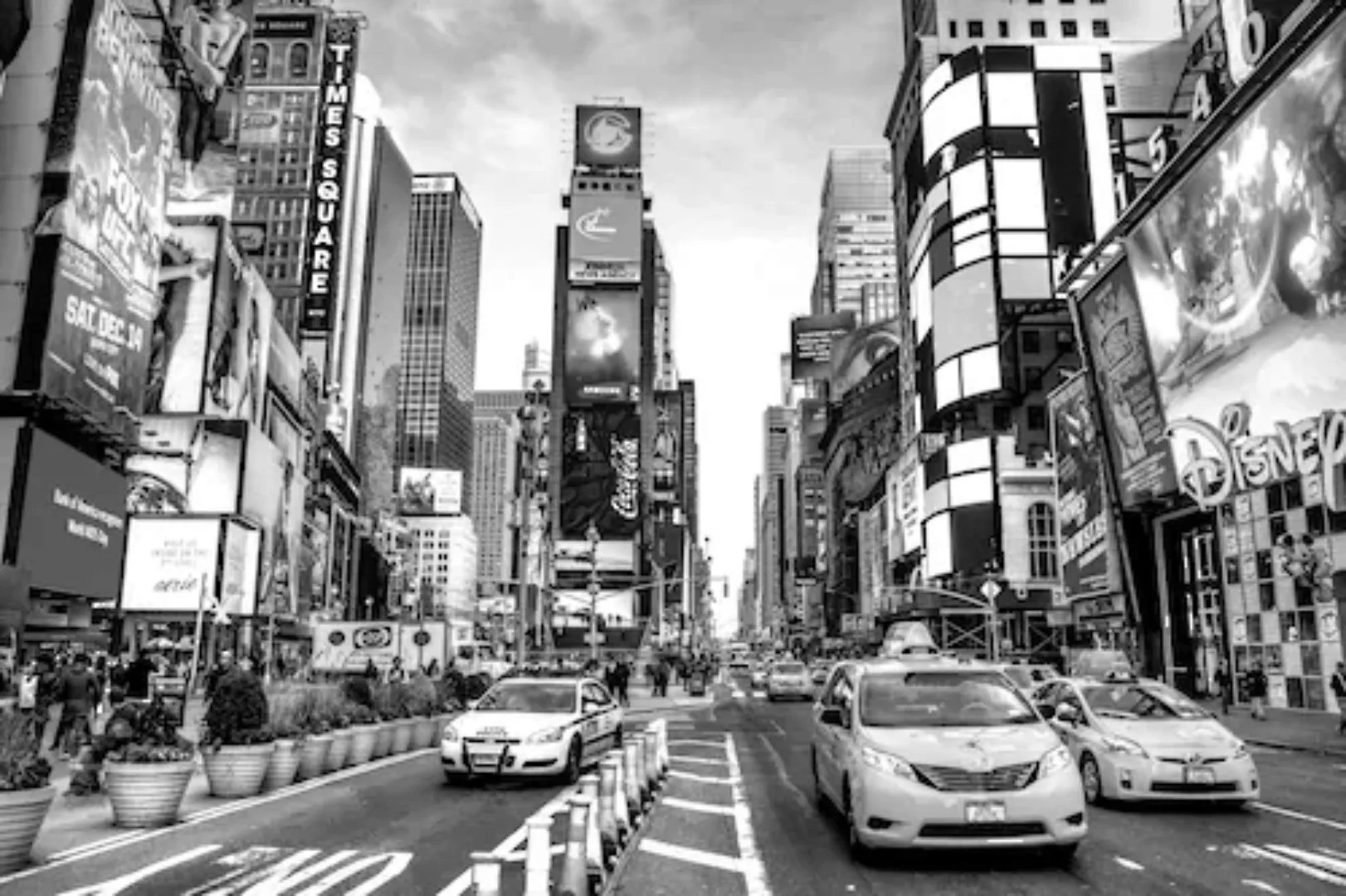 Papermoon Fototapete »New York Time square Schwarz & Weiß« günstig online kaufen