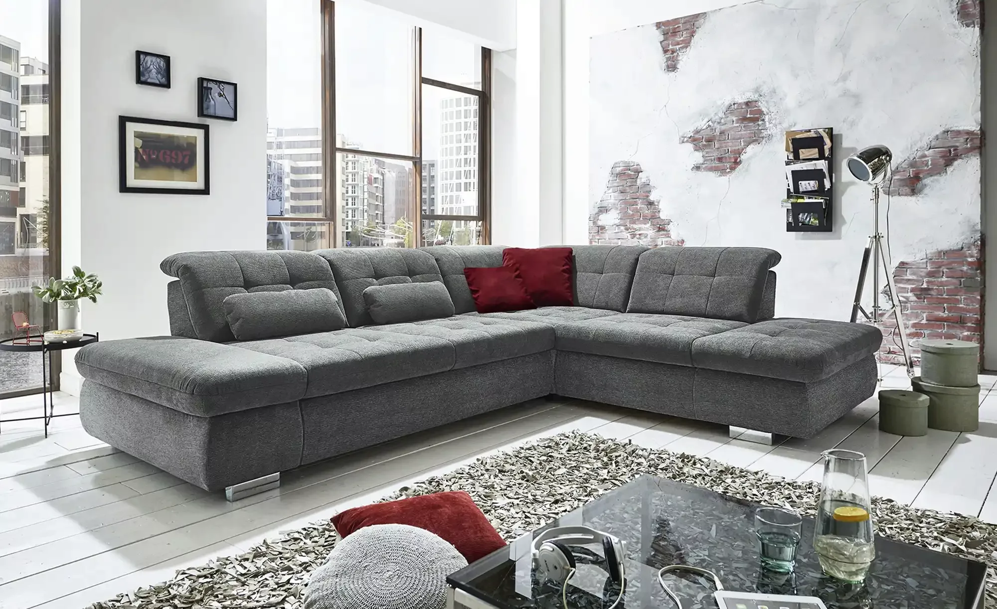 Lounge Collection Ecksofa  Spencer ¦ grau ¦ Maße (cm): B: 323 H: 84 T: 260 günstig online kaufen