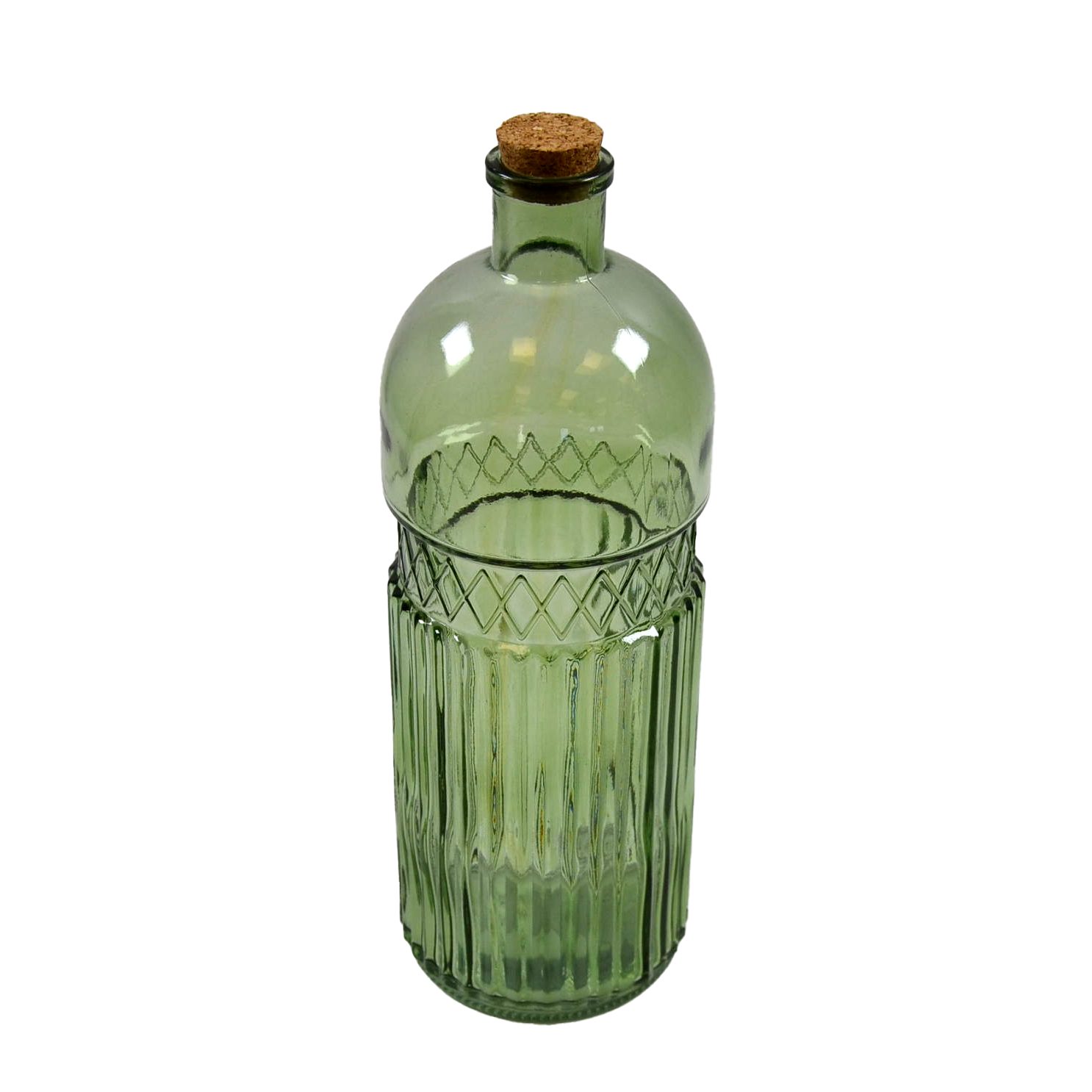 B&S Dekofigur Deko Flasche Glas grün günstig online kaufen