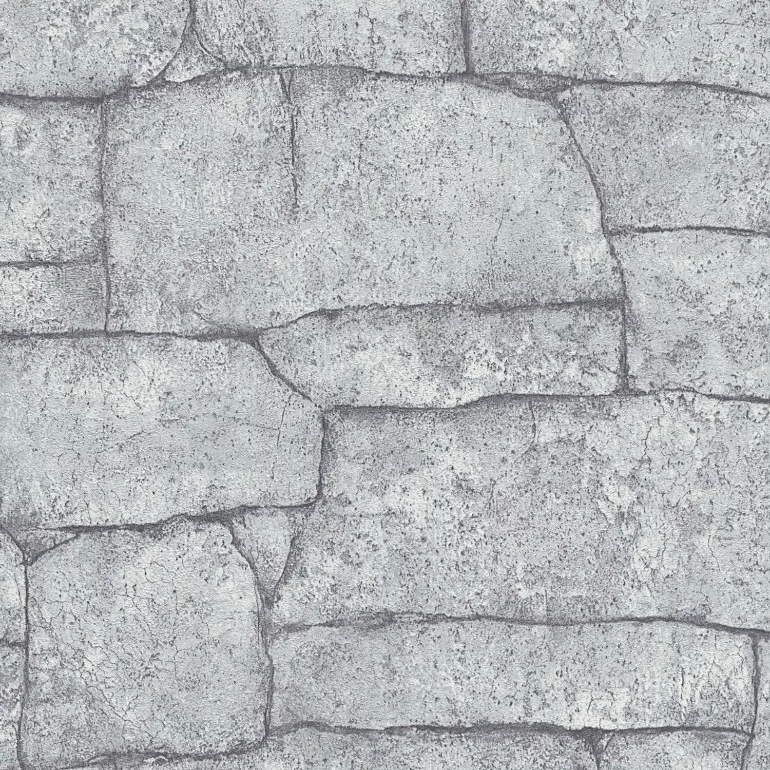 Bricoflor Vlies Steintapete Grau Mauer Tapete in Naturstein Optik Ideal für günstig online kaufen
