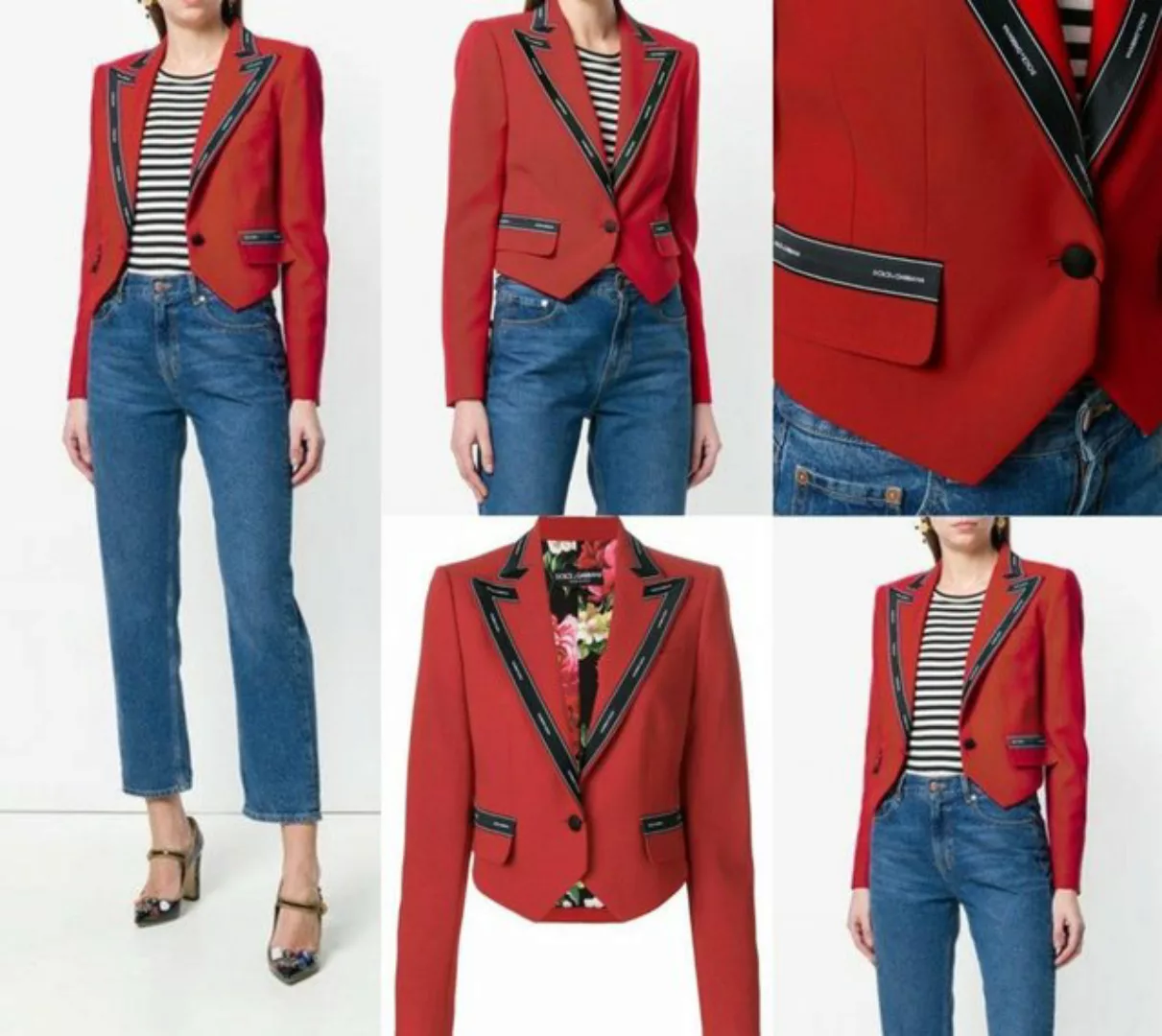 DOLCE & GABBANA Jackenblazer DOLCE GABBANA CROPPED MILITARY JACKET Blazer M günstig online kaufen