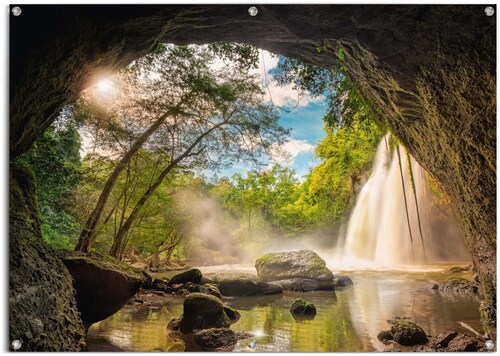 Reinders! Poster »Steinhöhle«, leichtes und wasserfestes Gartenposter für d günstig online kaufen