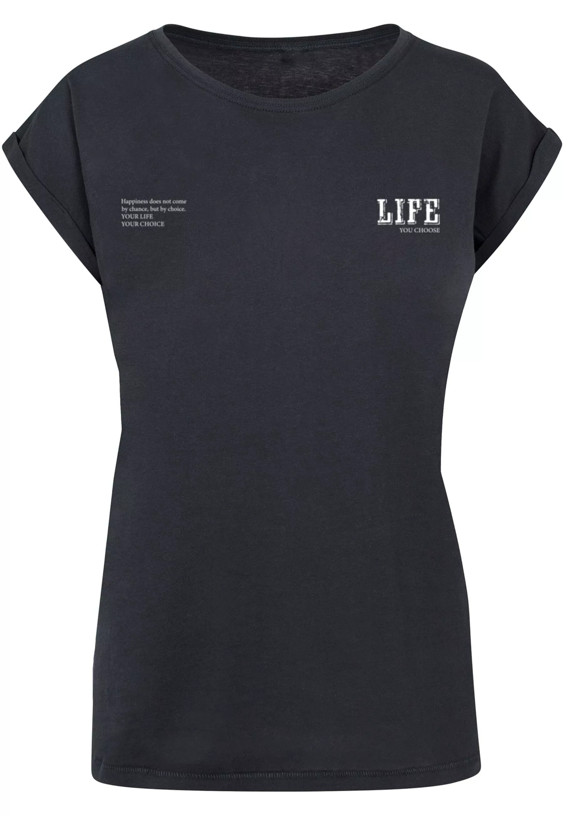 Merchcode T-Shirt "Merchcode Damen Ladies Life Extended Shoulder Tee", (1 t günstig online kaufen