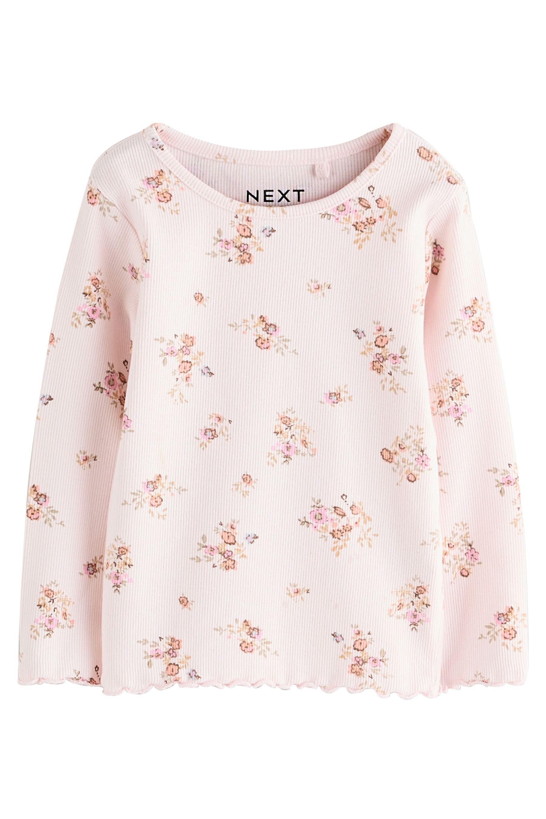 Next Leggings Geripptes Langarm-T-Shirt (1-tlg) günstig online kaufen