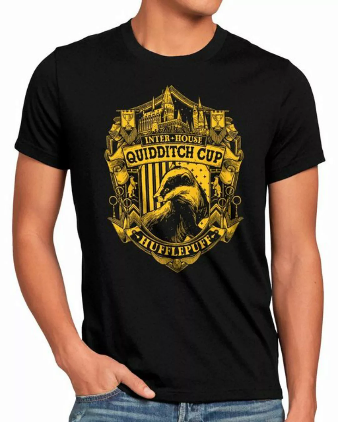 style3 Print-Shirt Herren T-Shirt Cup der Treuen potter harry hogwarts lega günstig online kaufen