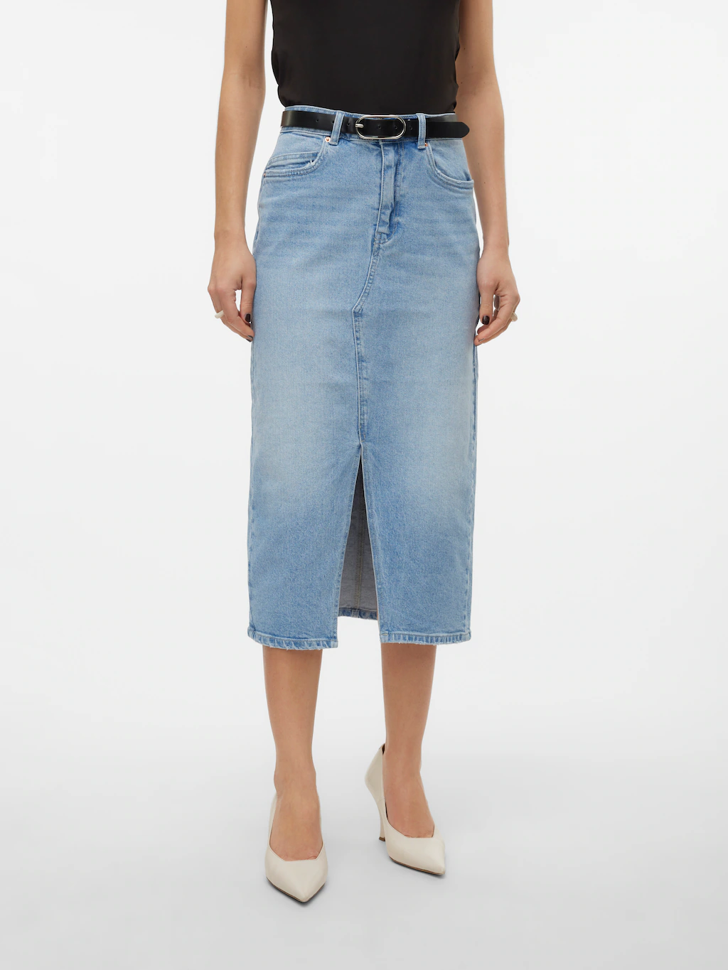 Vero Moda Maxirock "VMVERI HR CALF DENIM SKIRT GA NOOS" günstig online kaufen