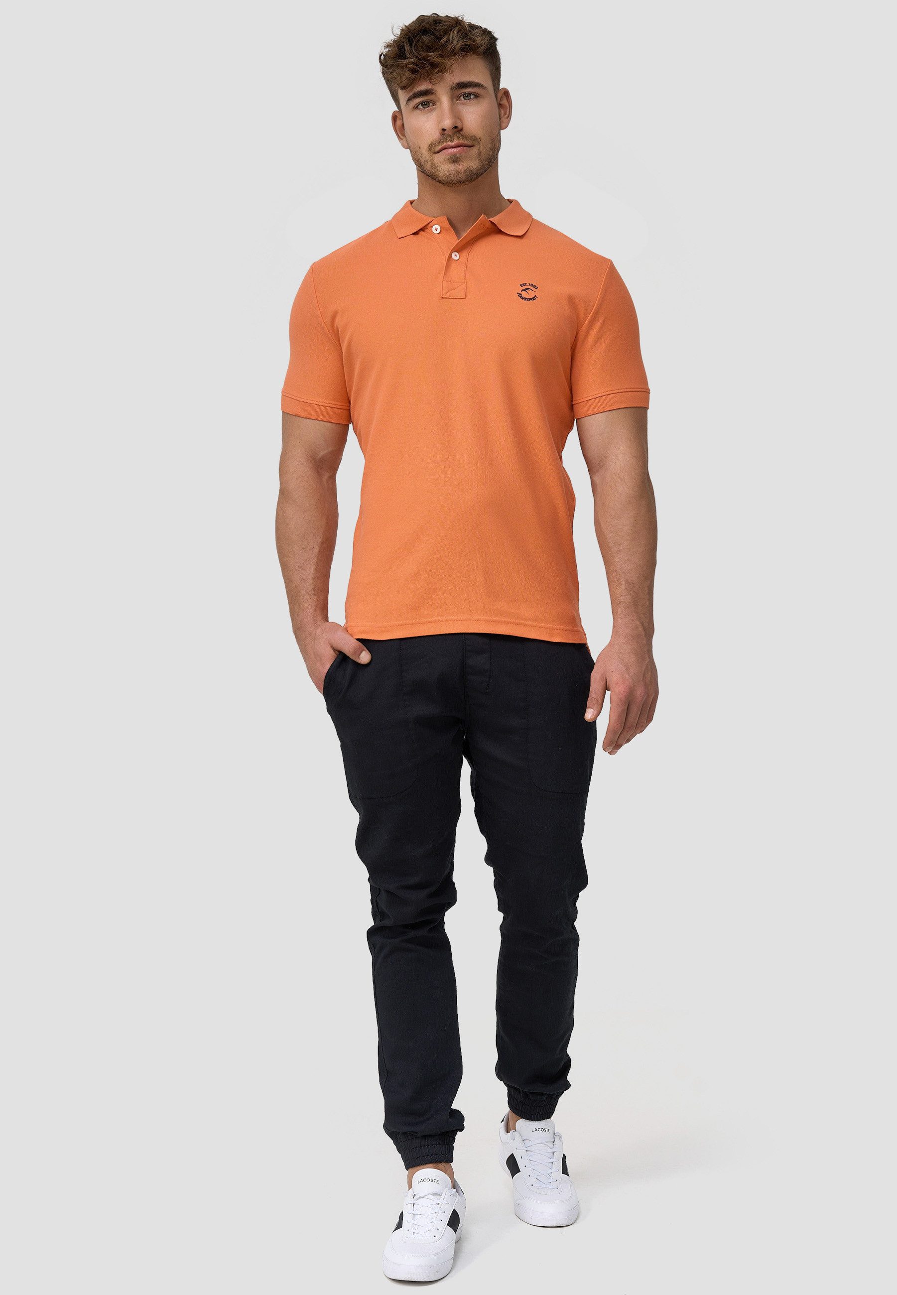 Indicode Poloshirt Wadim mit feiner Logo-Stickerei günstig online kaufen