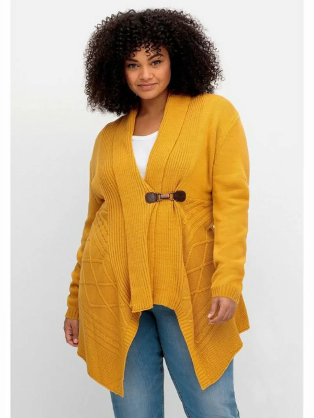 sheego by Joe Browns Longstrickjacke Große Größen mit Schalkragen und elega günstig online kaufen