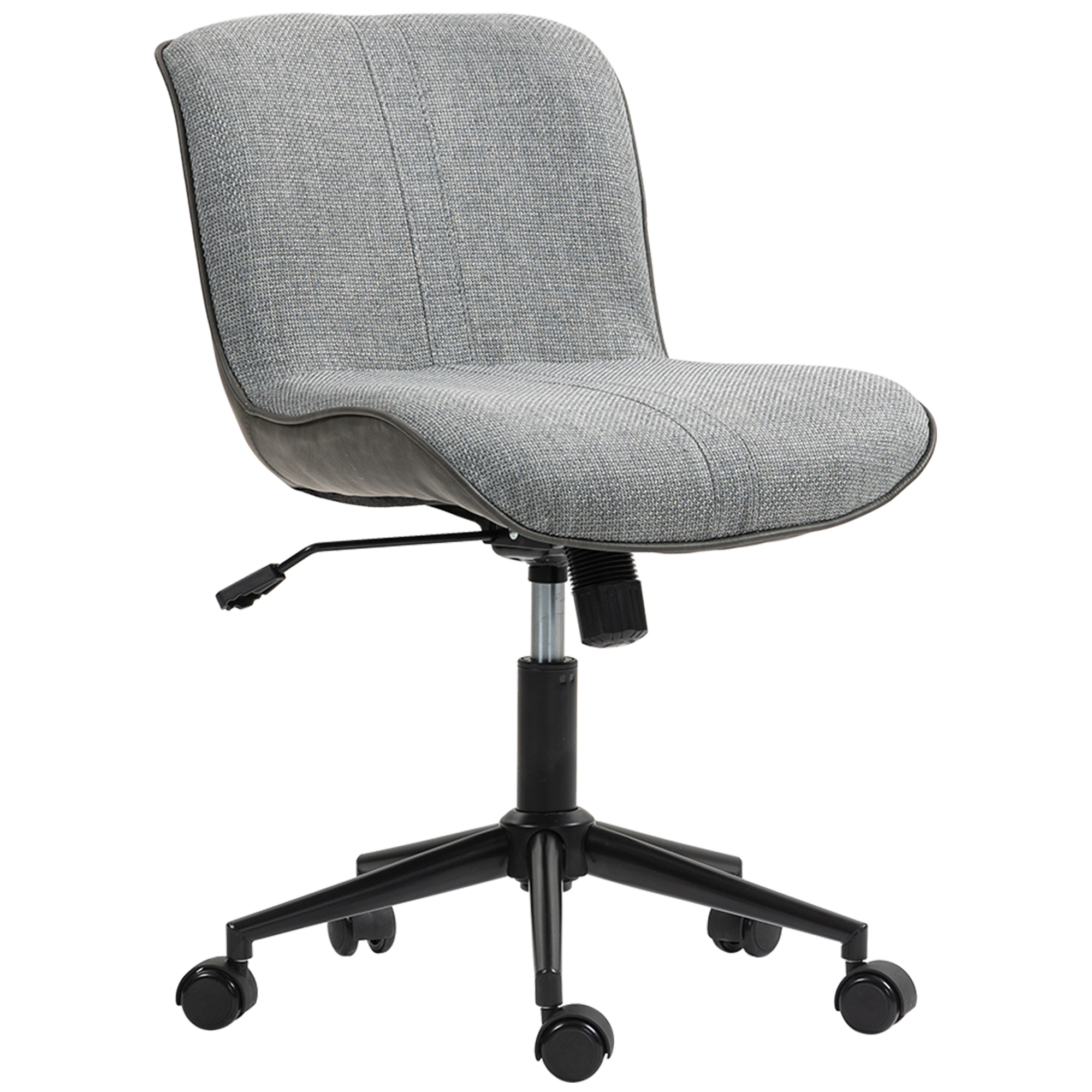 HOMCOM Schreibtischstuhl, Höhenverstellbar Homeoffice Stuhl ohne Armlehne, günstig online kaufen