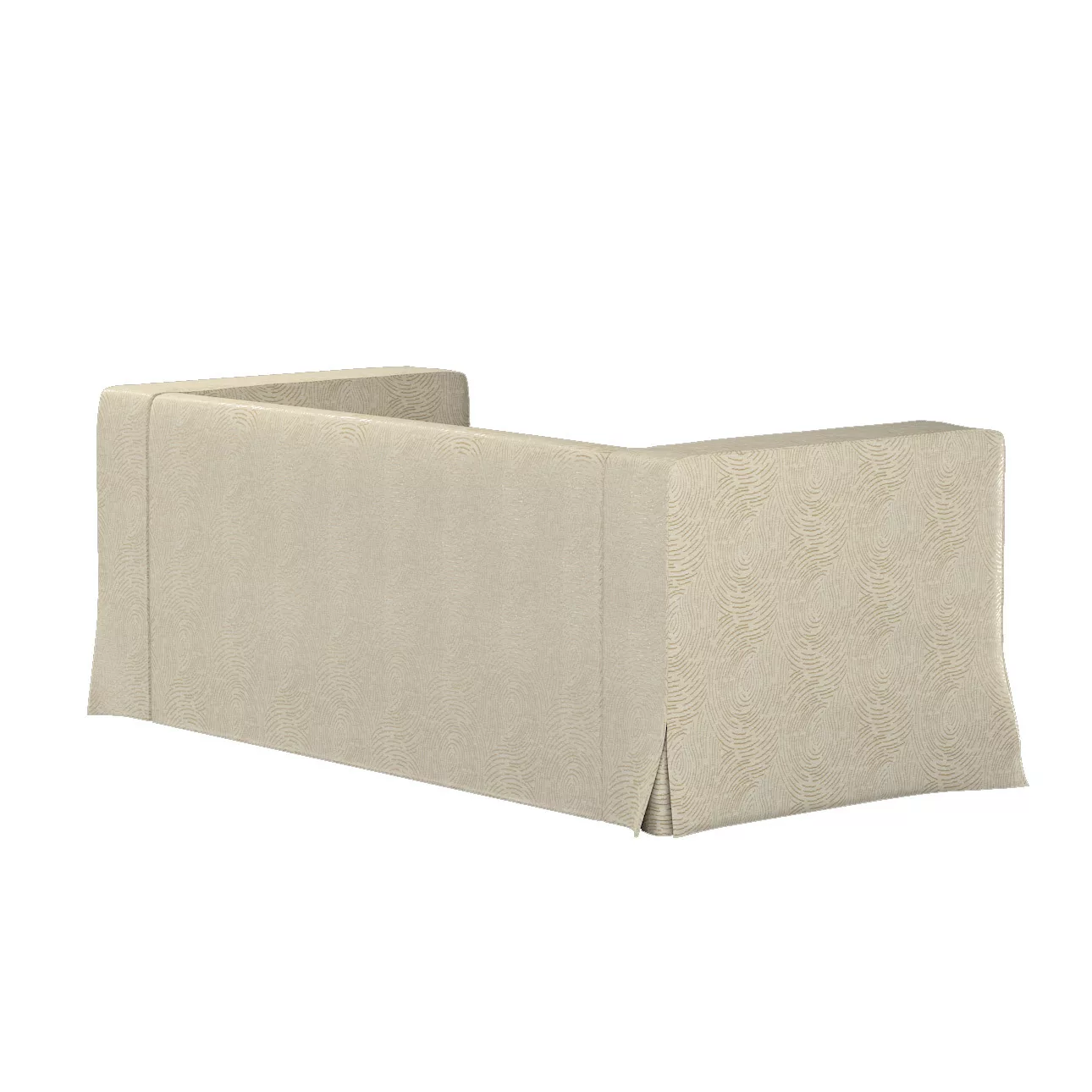 Bezug für Klippan 2-Sitzer Sofa, lang mit Kellerfalte, beige-golden, Klippa günstig online kaufen