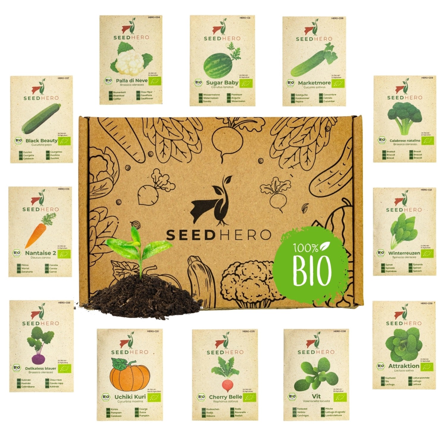 Seedhero BIO Gemüsesamen Set Mit 12 Sorten günstig online kaufen