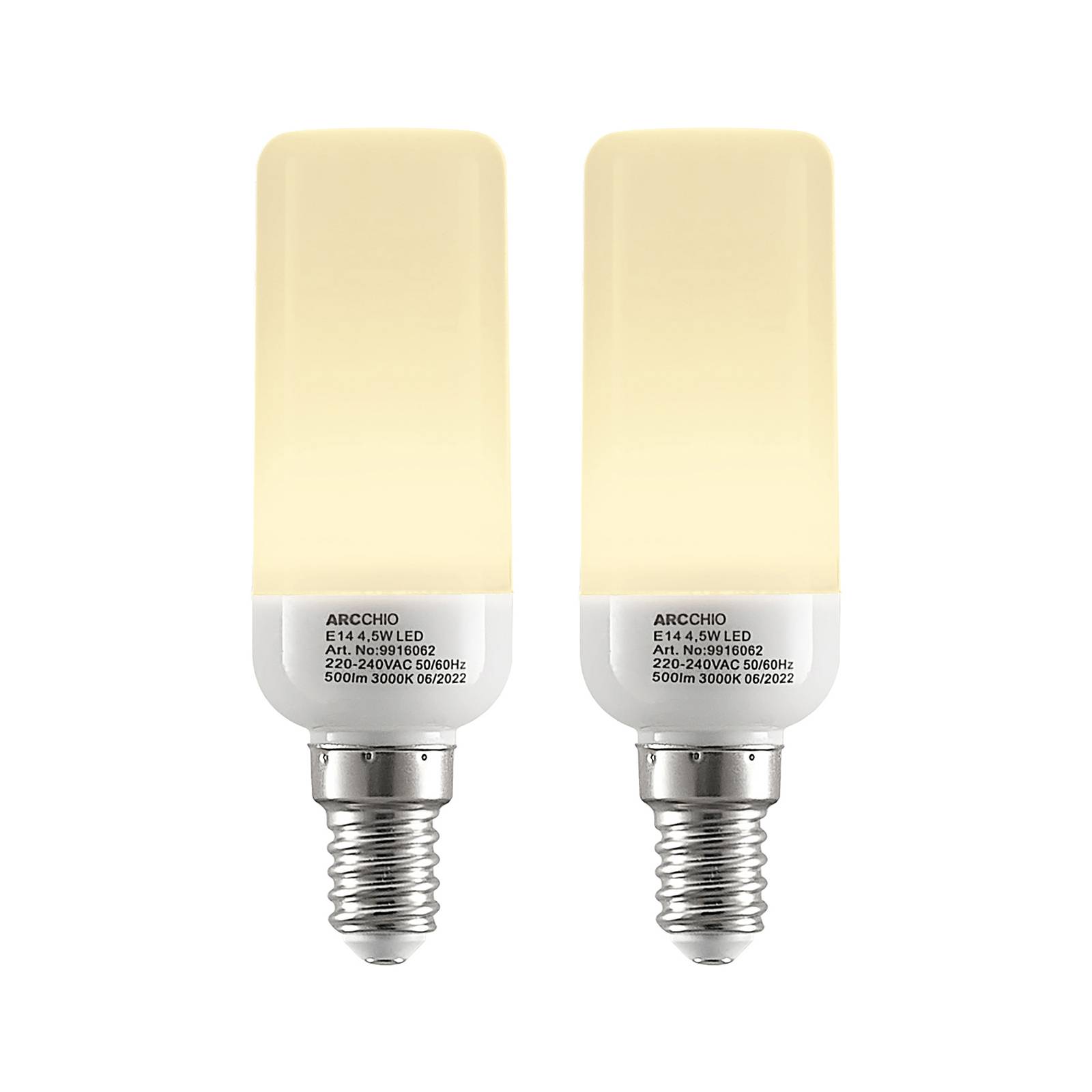 Arcchio LED-Röhrenlampe E14 4,5W 3.000K 2er-Set günstig online kaufen