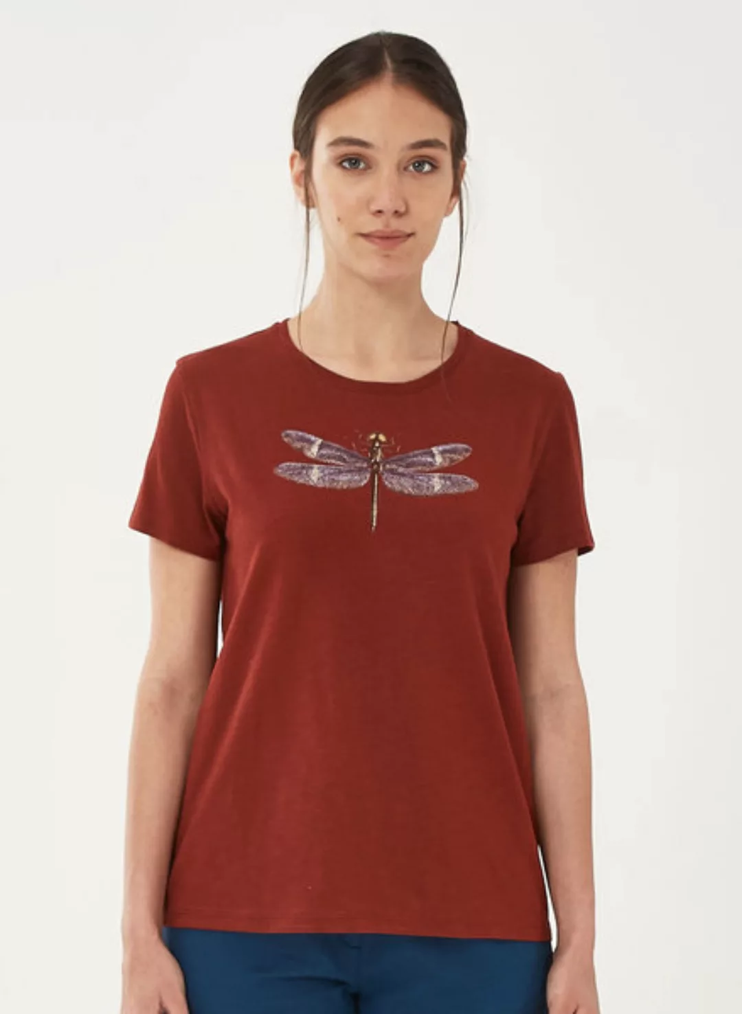 T-shirt Aus Bio-baumwolle Mit Libelle-print günstig online kaufen