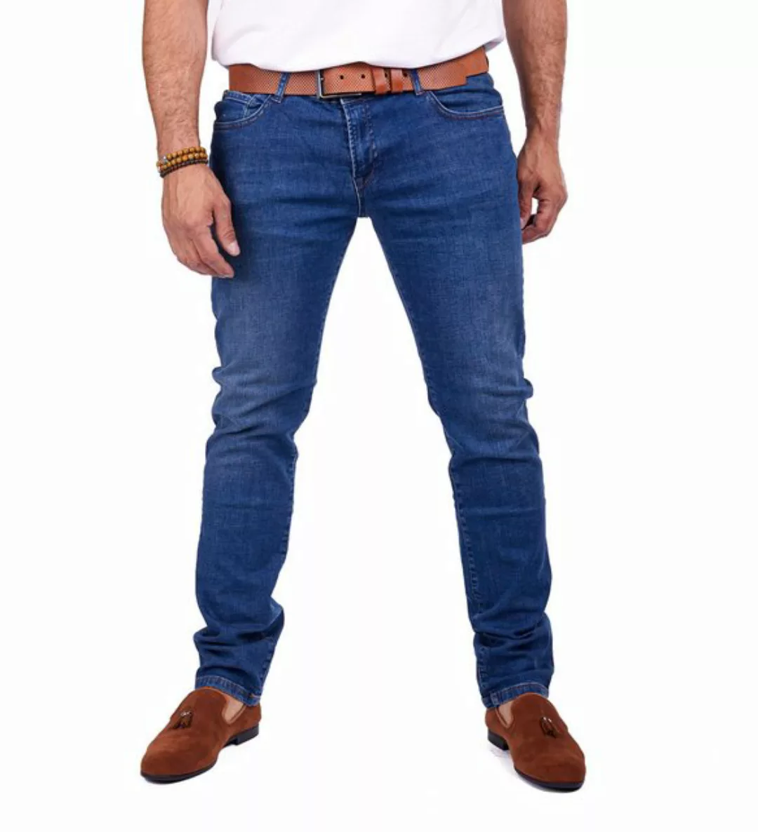 Denim Distriqt Regular-fit-Jeans Herren Basic Regular Fit Jeans mit Stretch günstig online kaufen