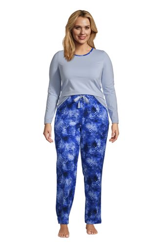 Gemustertes Jersey Pyjama-Set in großen Größen, Damen, Größe: 56-58 Plusgrö günstig online kaufen