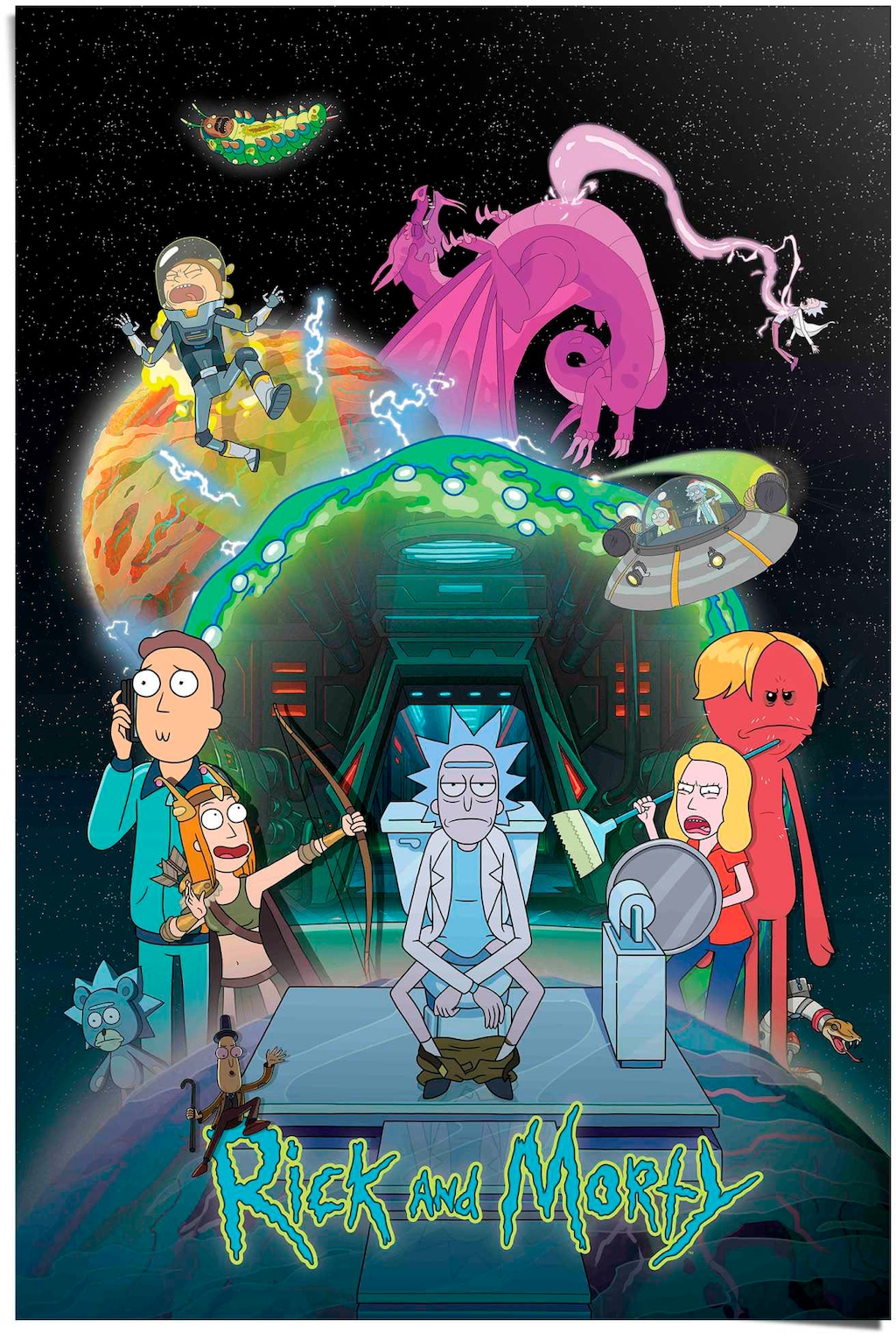 Reinders Poster "Rick and Morty - toilet adventure" günstig online kaufen