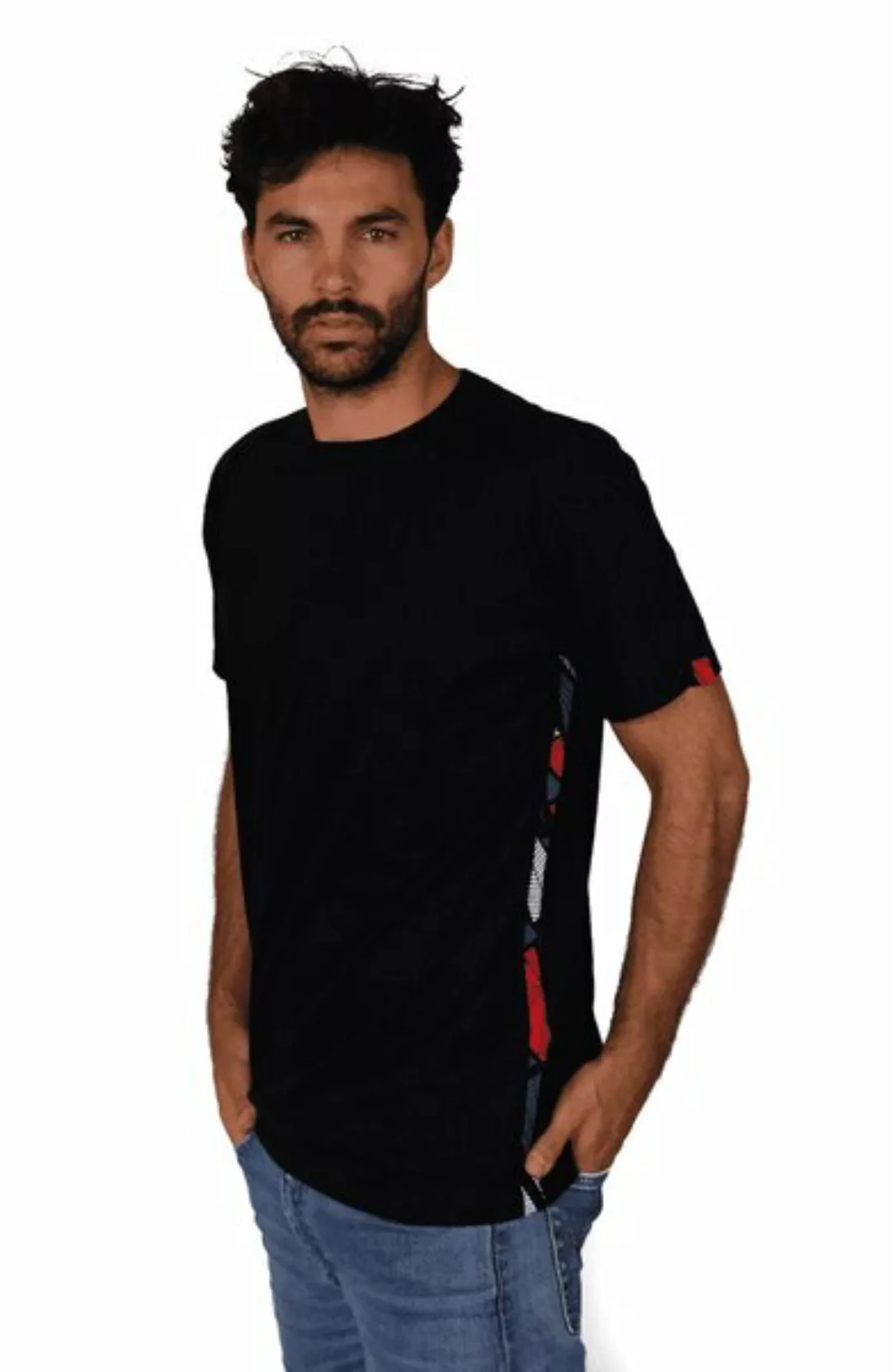 Bio T-shirt - Kitenge African Ethno Stripes - Unisex - Schwarz & Weiß - Mae günstig online kaufen