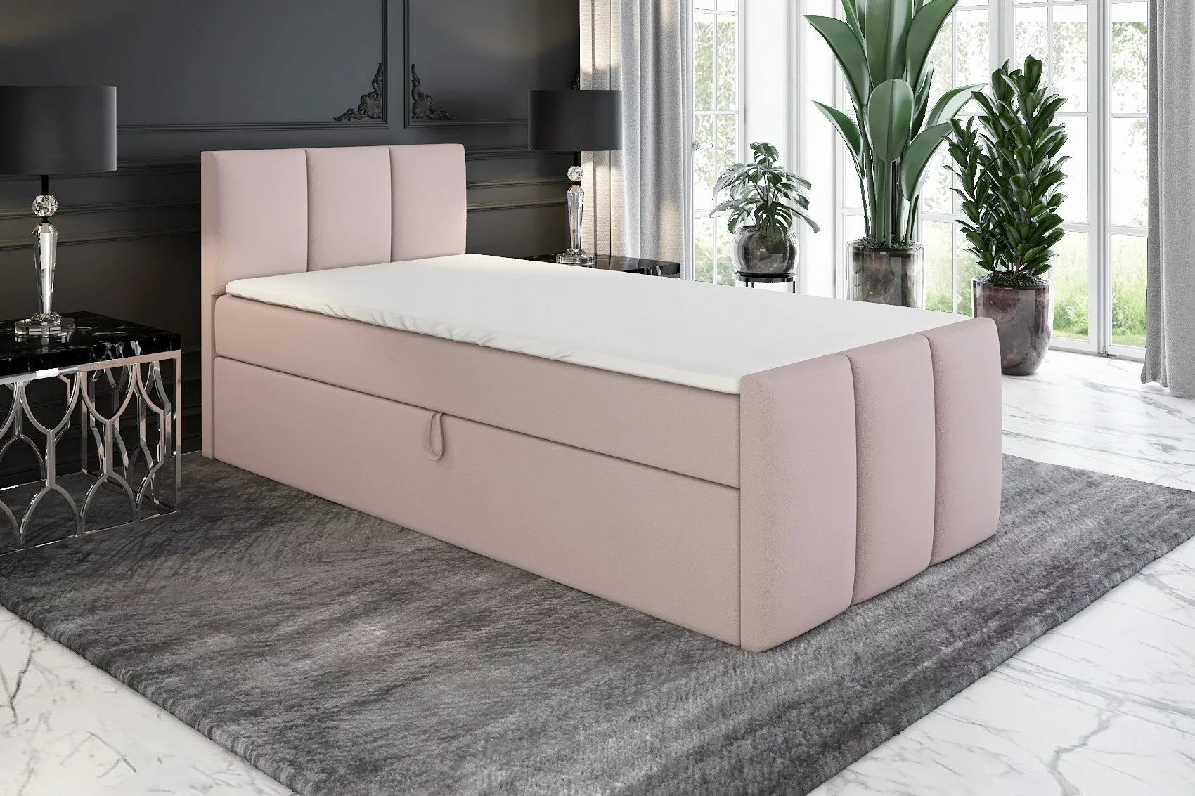 A&J MöbelLand GmbH Boxspringbett Einzelbett MOREN günstig online kaufen