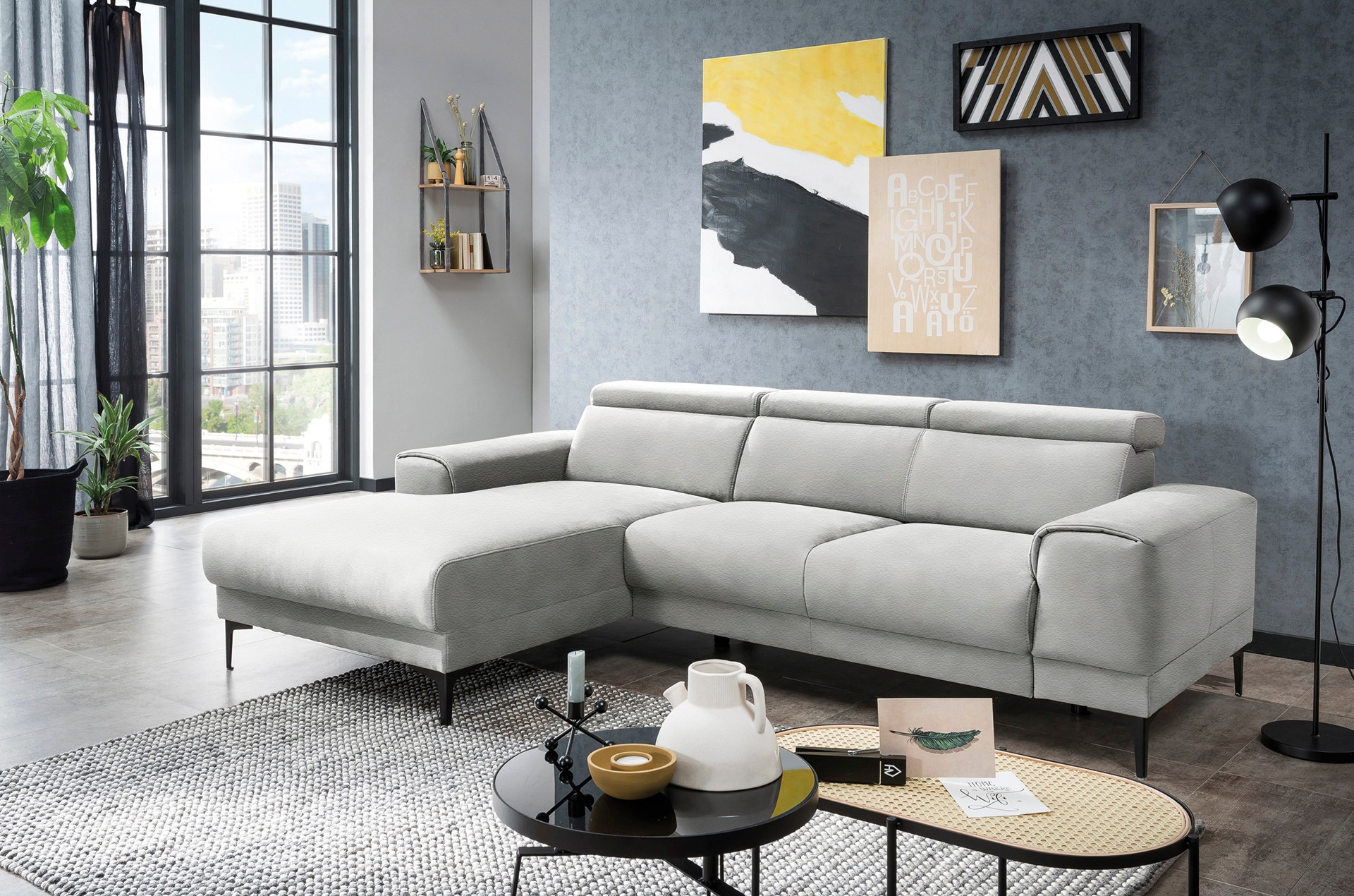 exxpo - sofa fashion Ecksofa "Ophelia, elegant, modern und bequem, L-Form", günstig online kaufen