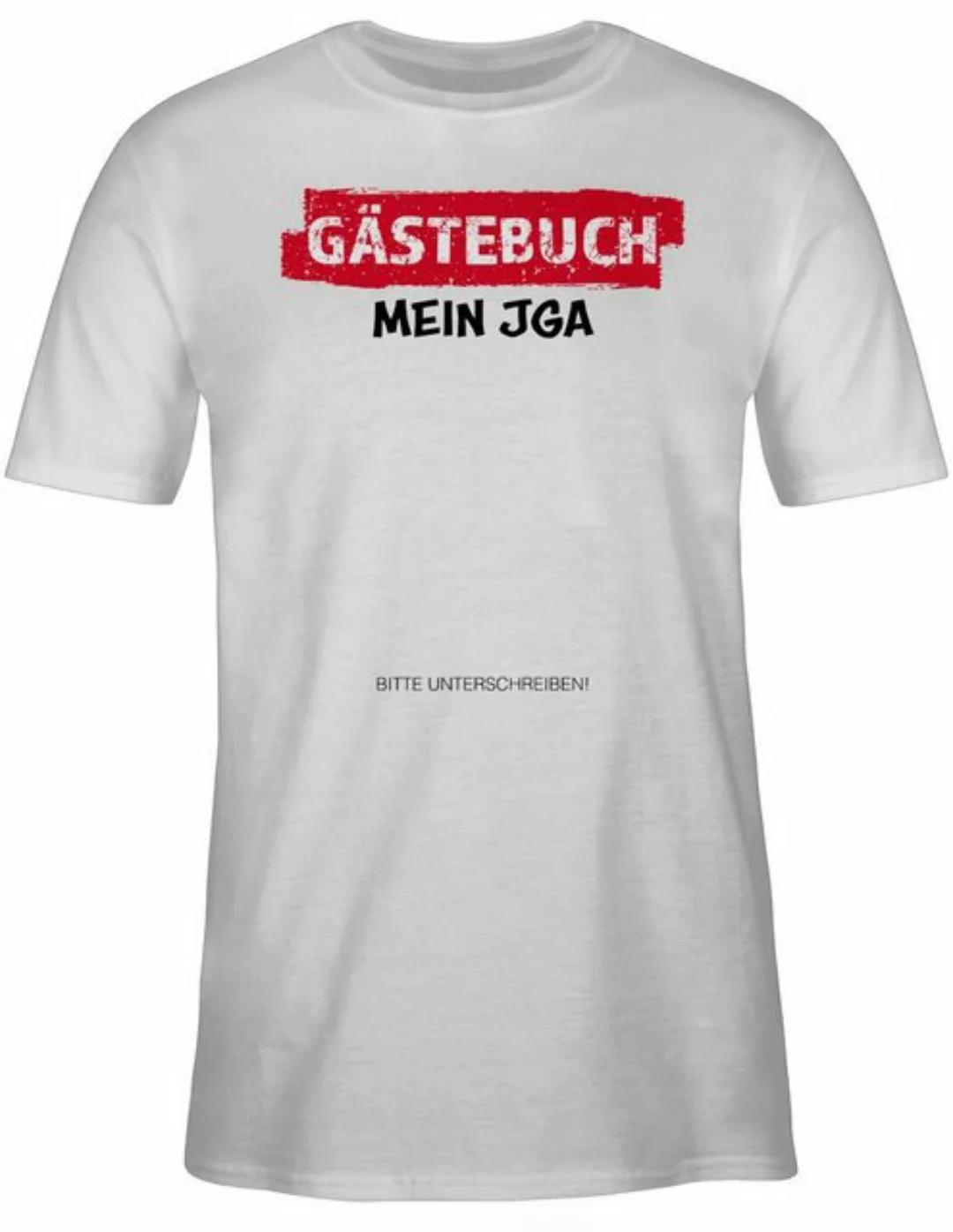 Shirtracer T-Shirt JGA Gästebuch I Unterschreiben Gäste JGA Männer günstig online kaufen