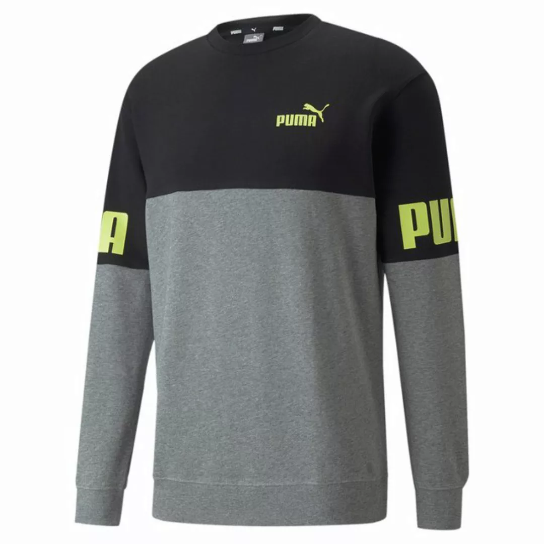 PUMA Fleecepullover Puma Herren Pullover Power Colorblock Crew 848008 günstig online kaufen