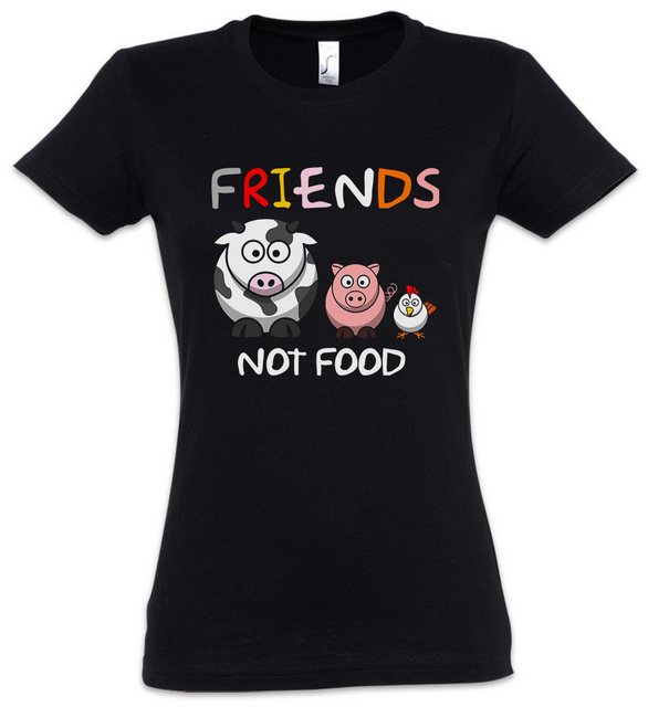 Urban Backwoods Print-Shirt Friends Not Food Comic Damen T-Shirt Veganer Sp günstig online kaufen