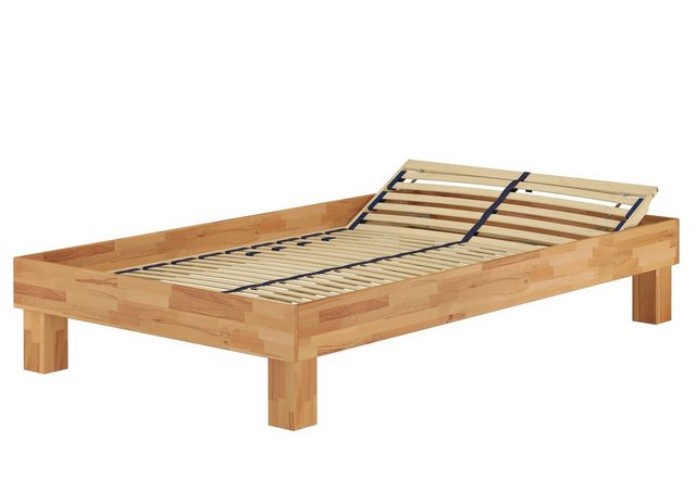 ERST-HOLZ Bett Breites Einzelbett Futonbett Bettrahmen Buche massiv 120x200 günstig online kaufen