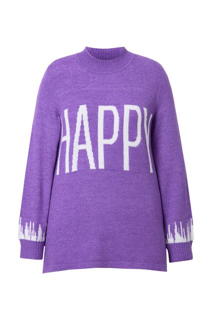 Angel of Style Rollkragenpullover Pullover HAPPY-Statement Ballon-Langarm günstig online kaufen