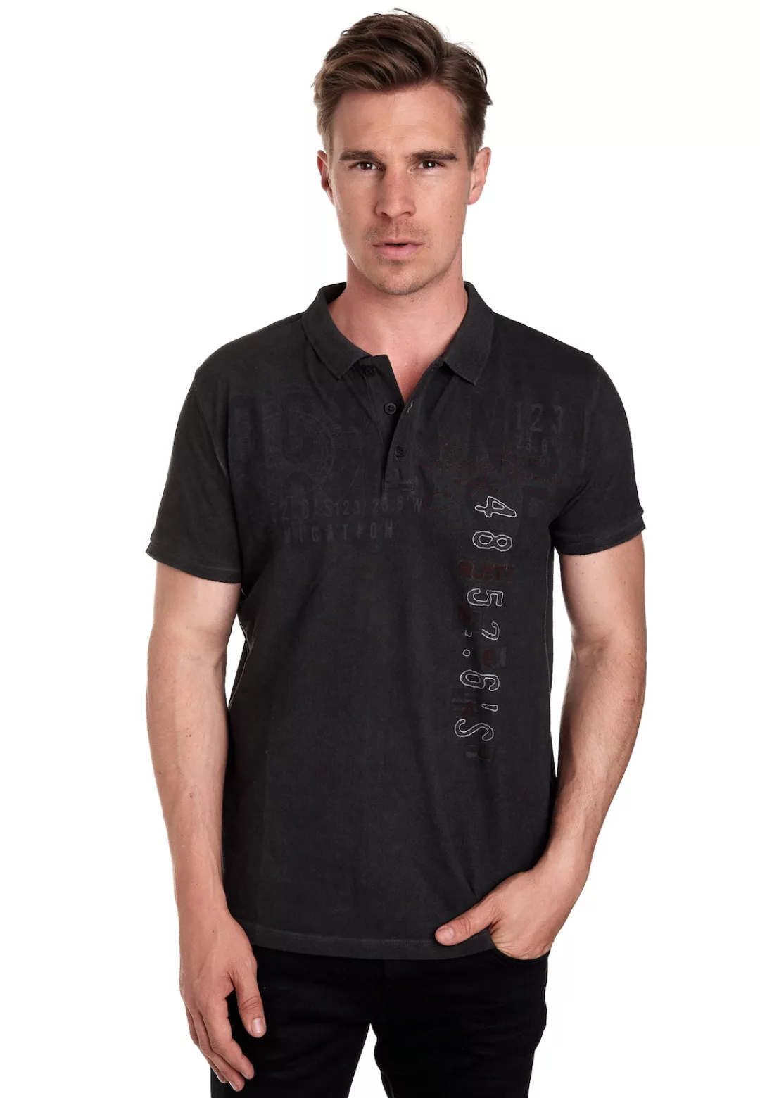 Rusty Neal Poloshirt, mit auffälligem Print günstig online kaufen