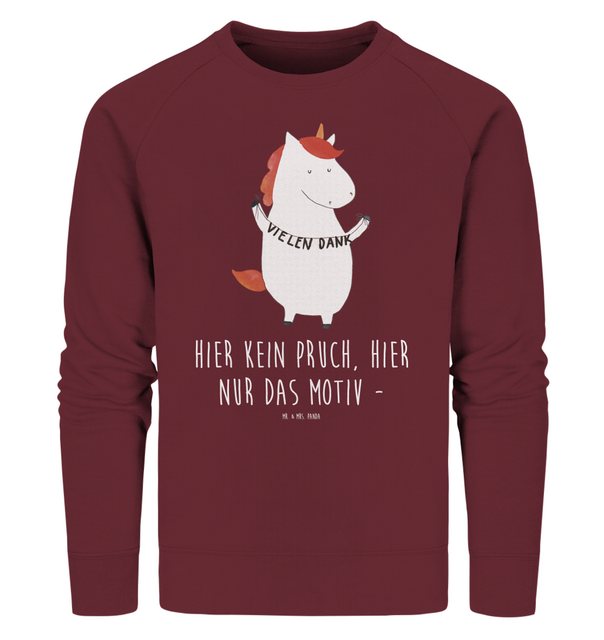 Mr. & Mrs. Panda Longpullover Größe XXL Einhorn Dankeschön - Burgundy - Ges günstig online kaufen