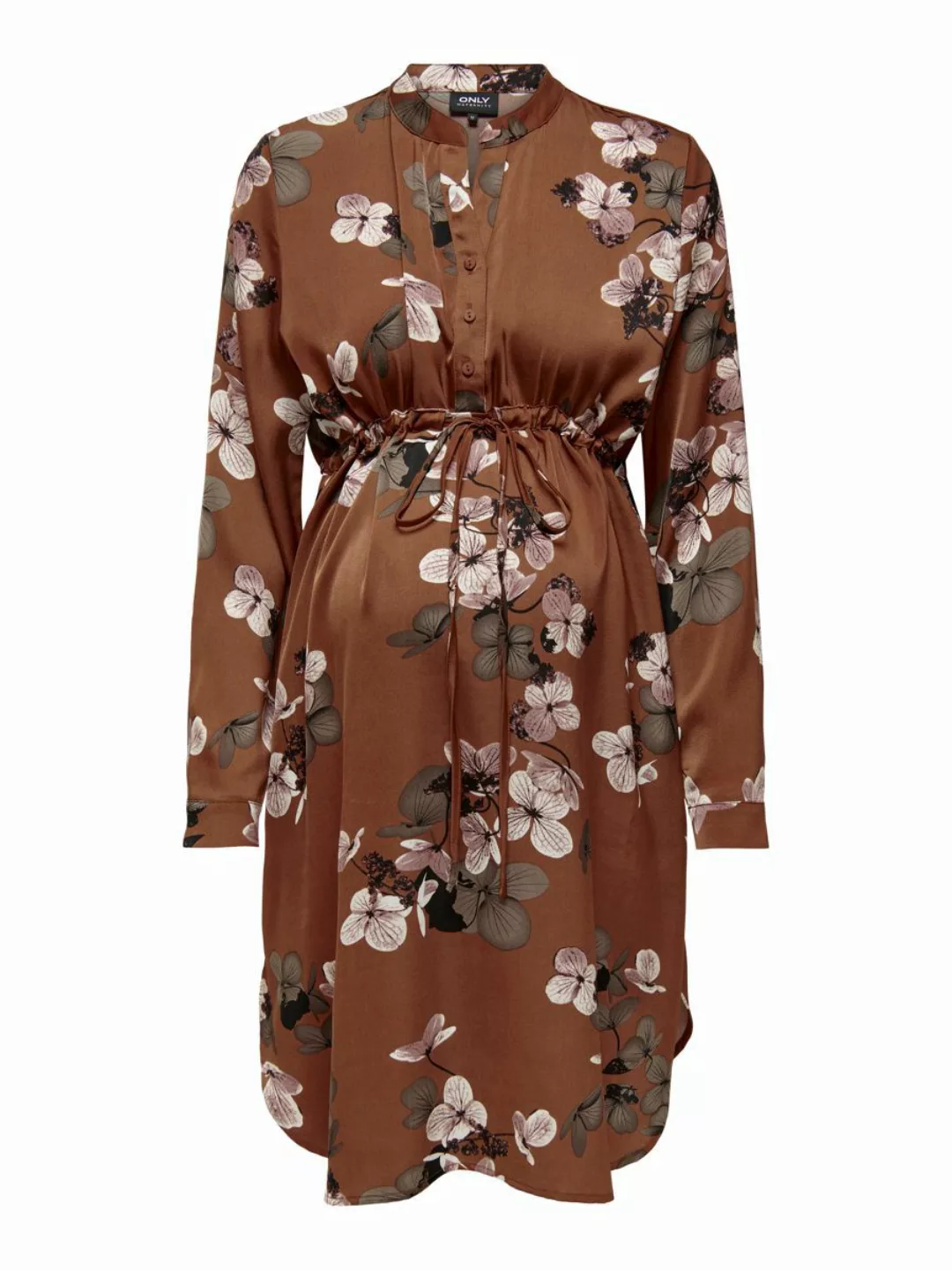 ONLY Mama Langärmeliges Kleid Damen Braun günstig online kaufen