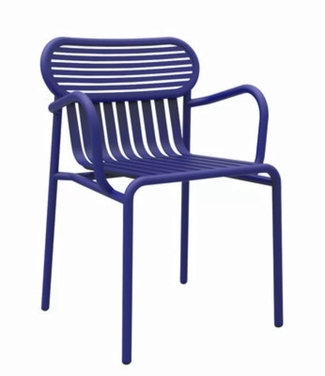 Stapelbarer Sessel Week-end metall blau / Aluminium - Petite Friture - Blau günstig online kaufen