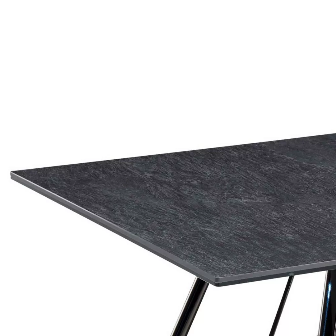 Wohnzimmer Tisch mit Keramik in Dunkelgrau 110 cm breit günstig online kaufen
