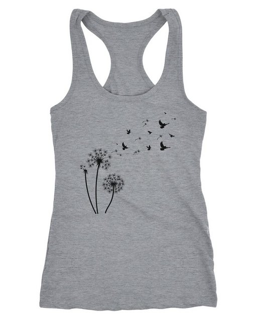 Neverless Tanktop Damen Tank-Top Pusteblume Vögel Dandelion Birds Racerback günstig online kaufen