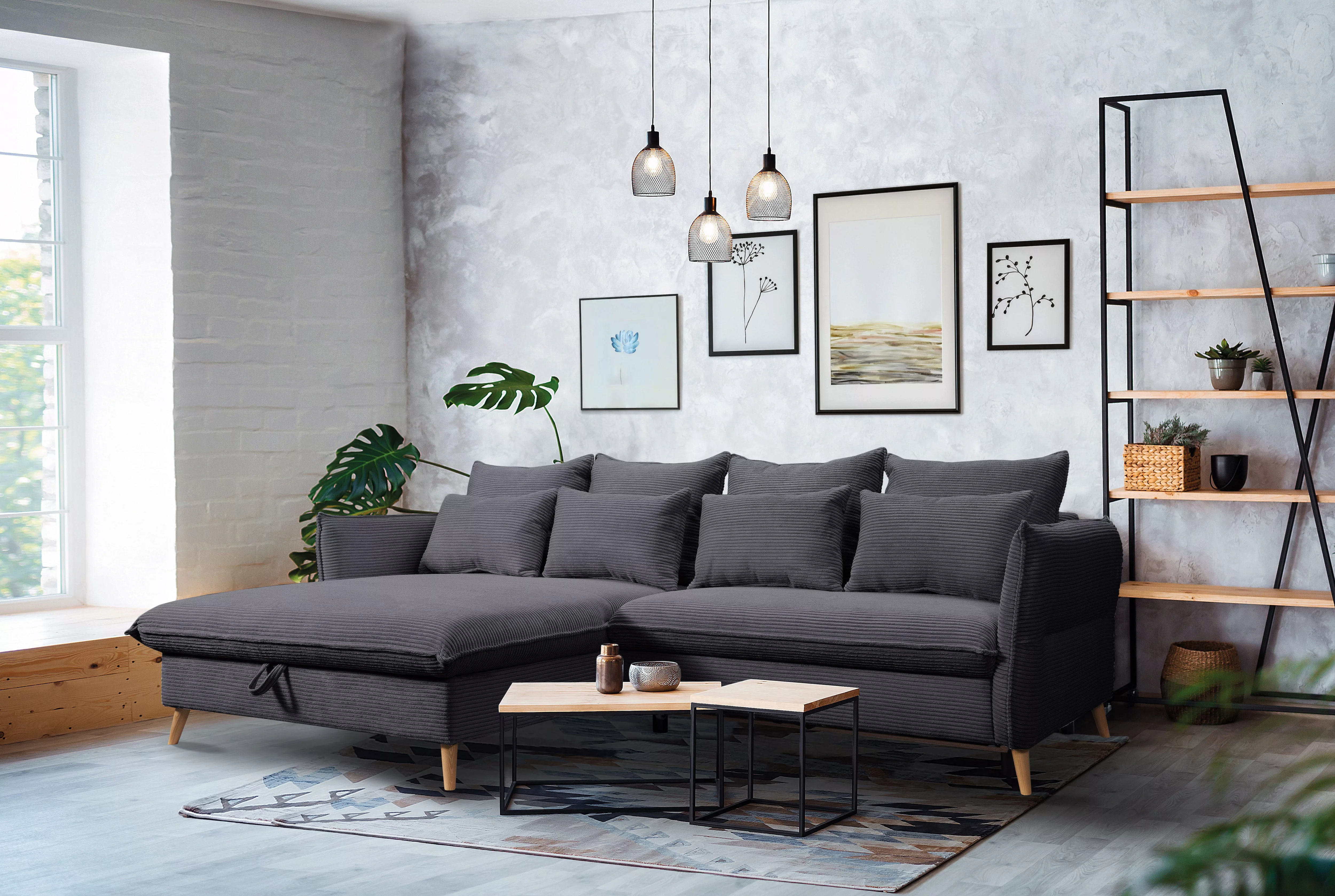 exxpo - sofa fashion Ecksofa WALPY, elegant und modern, hoher Sitzkomfort, günstig online kaufen