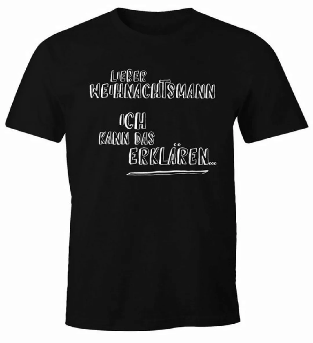 MoonWorks Print-Shirt Herren T-Shirt Weihnachten Lieber Weihnachtsmann Ich günstig online kaufen