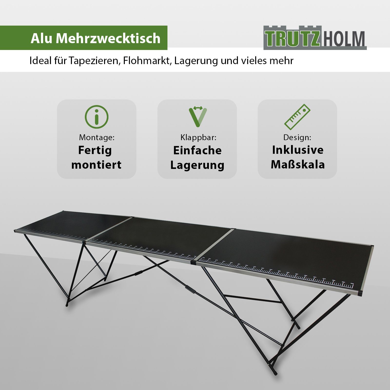 TRUTZHOLM Tapeziertisch Alu Arbeitstisch Klapptisch Multifunktionstisch günstig online kaufen