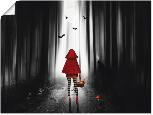 Artland Wandbild "Das Rotkäppchen auf High Heels", Dark Fantasy, (1 St.), a günstig online kaufen