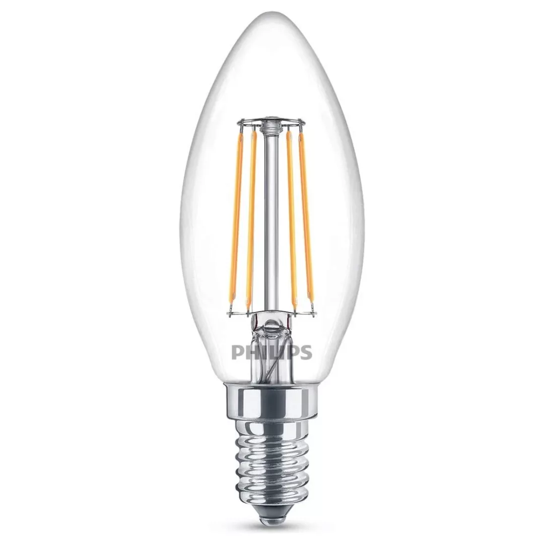 Philips LED-Leuchtmittel E14 Kerzenform 4,3 W 470 lm 9,7 x 3,5 cm (H x Ø) günstig online kaufen