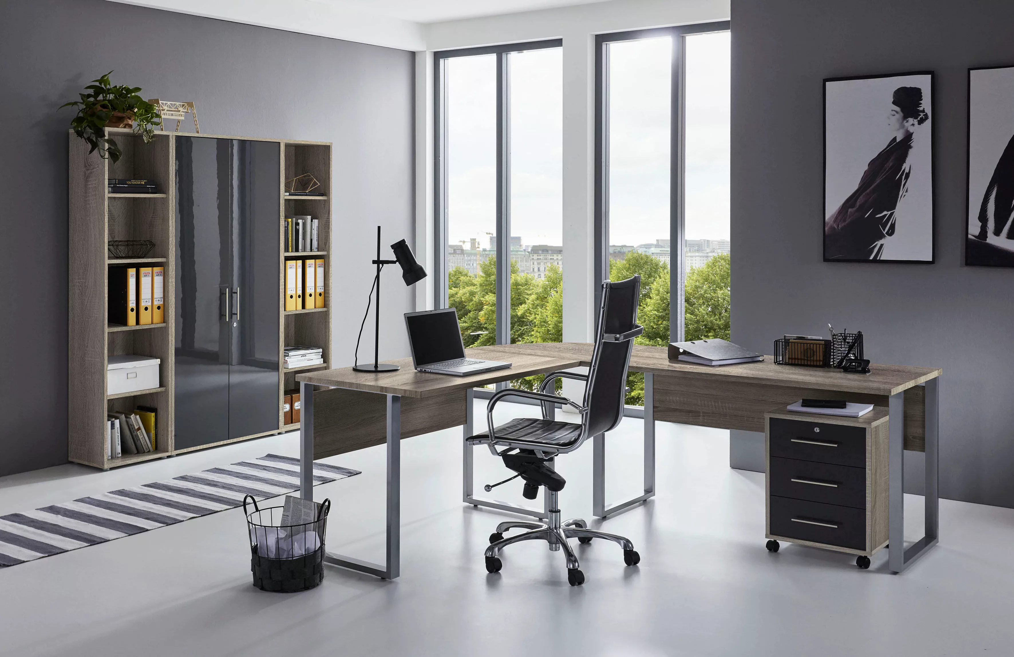 BMG Möbel Büromöbel-Set "Tabor Office", (Set, 4 St.) günstig online kaufen